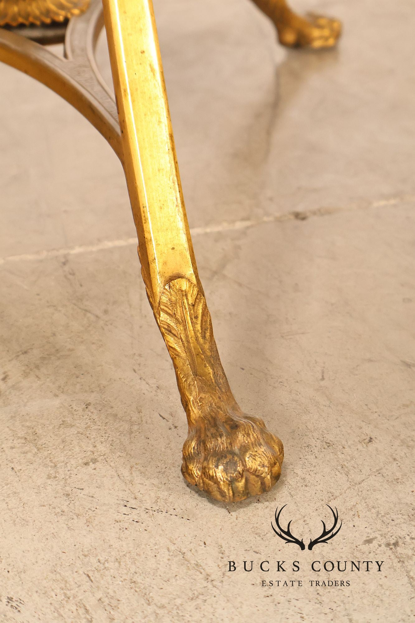 Neoclassical Style Pair of Marble Top Gueridon Side Tables