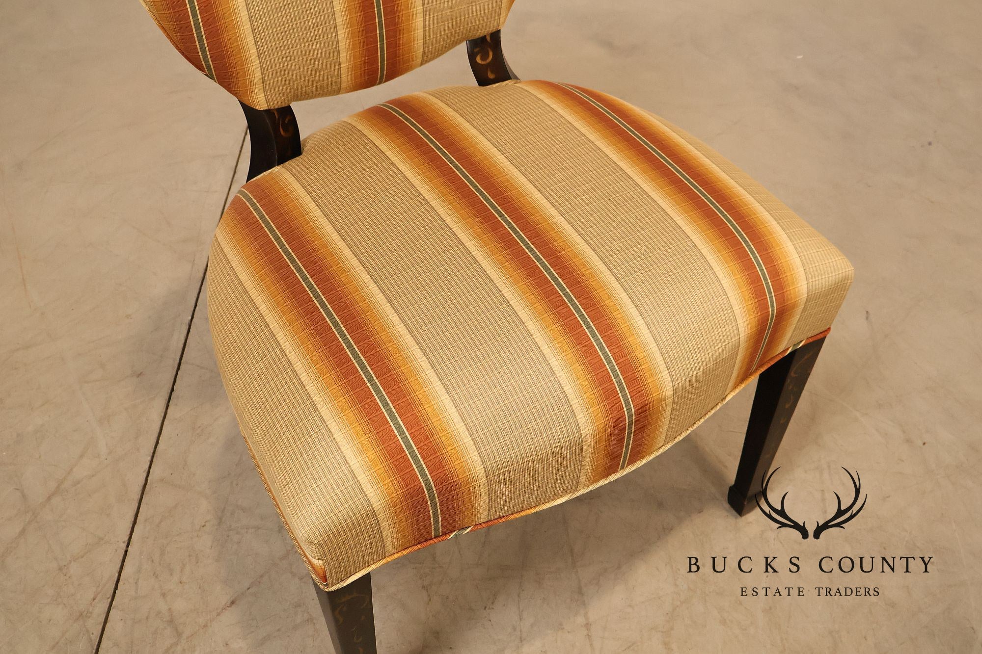 Baker Furniture Set Of Eight Oval Back Dining Chairs