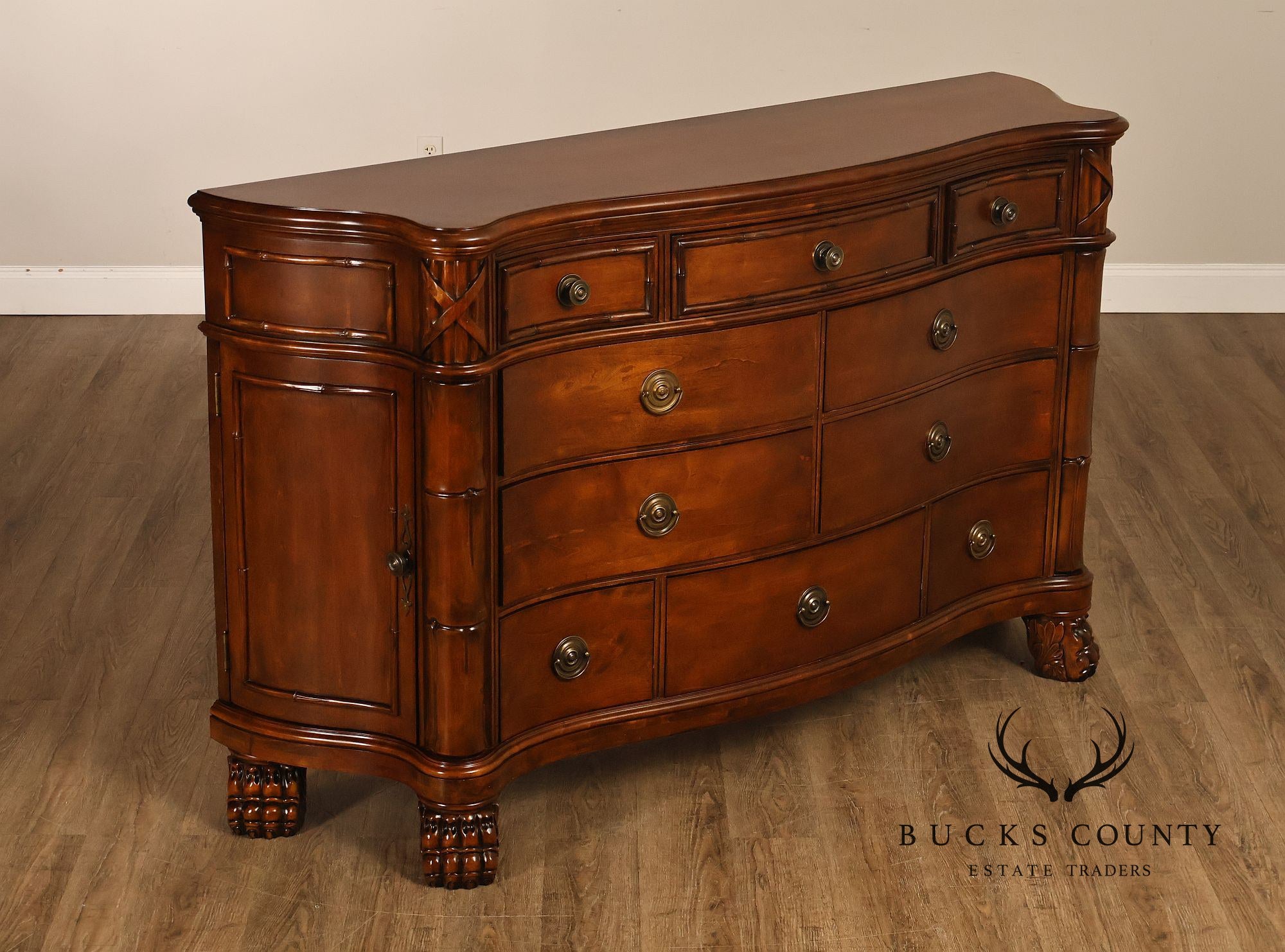 Serpentine Front Dresser Chest of Drawers