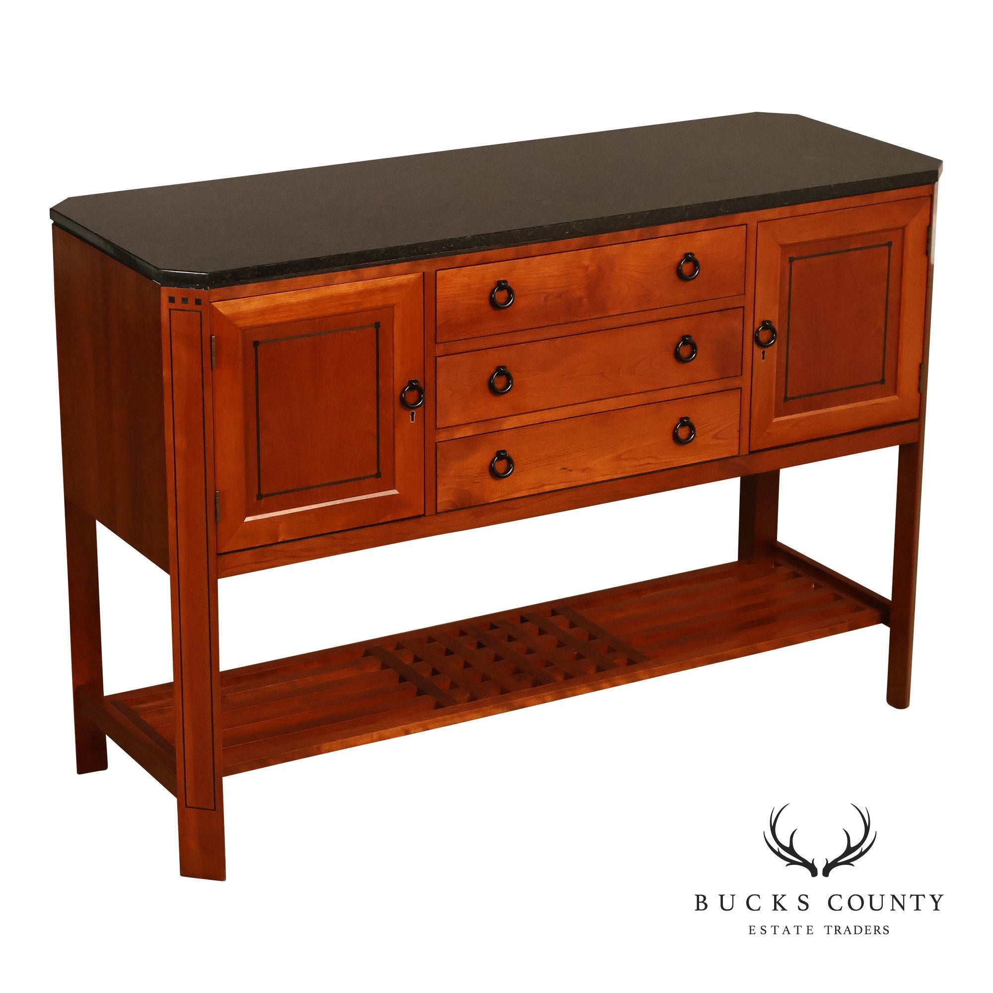 Stickley 21st Century Collection Granite Top Cherry Sideboard