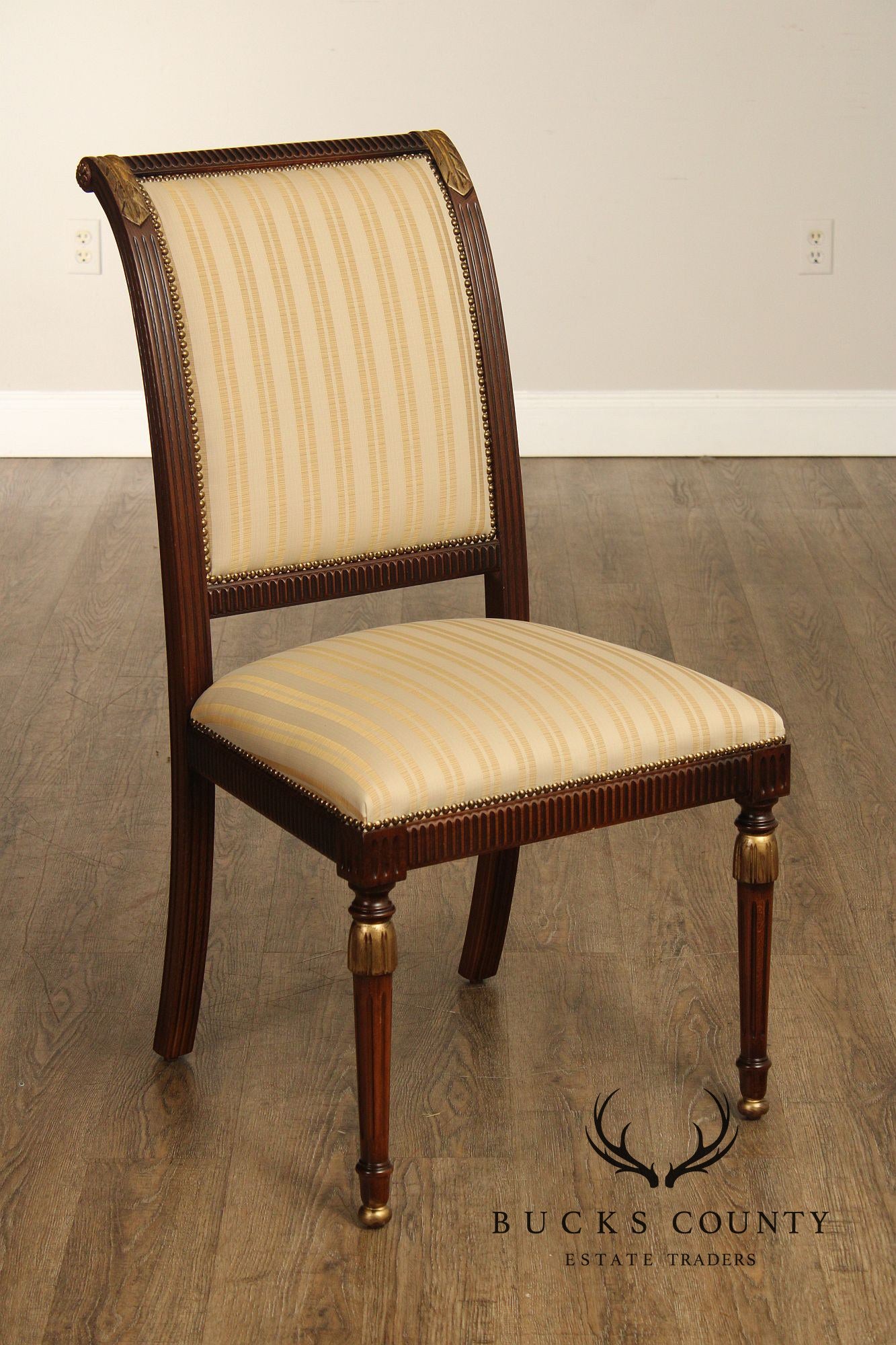 Italian Neoclassical Style Pair of Side Chairs