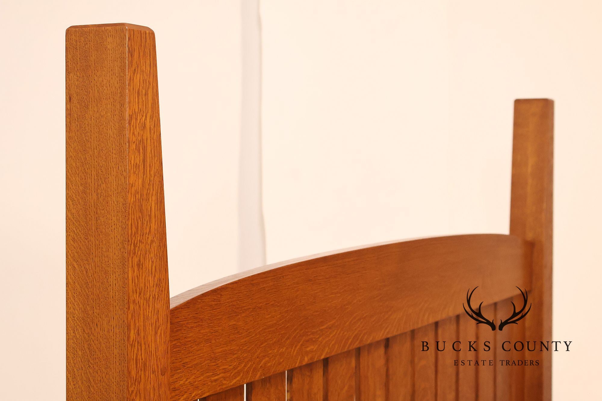 Custom Crafted Mission Style Oak Queen Bed Frame