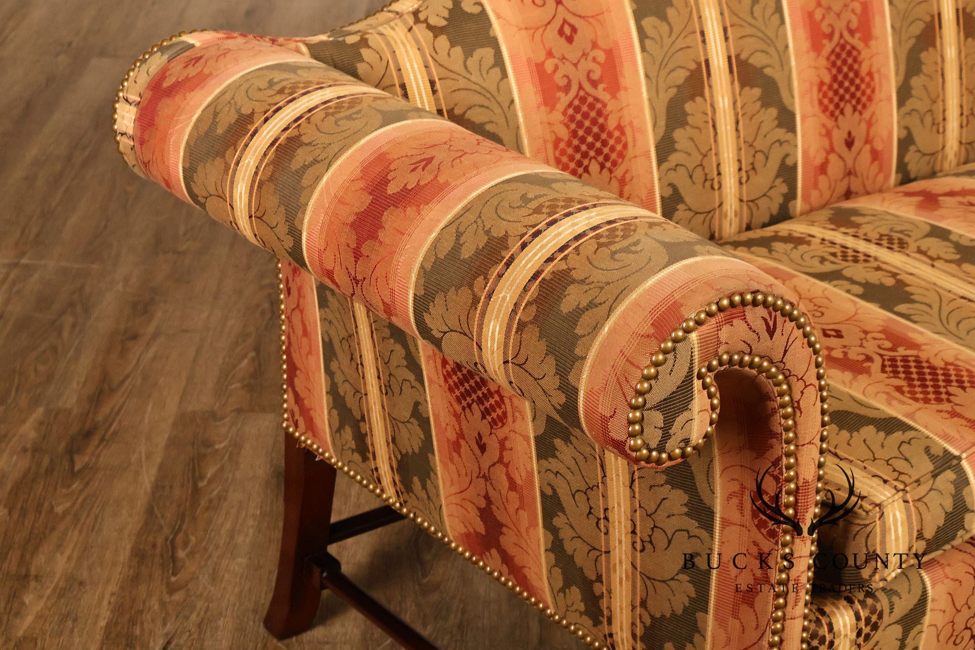 Kindel Winterthur Irish Georgian Chippendale Style Mahogany Camelback Sofa