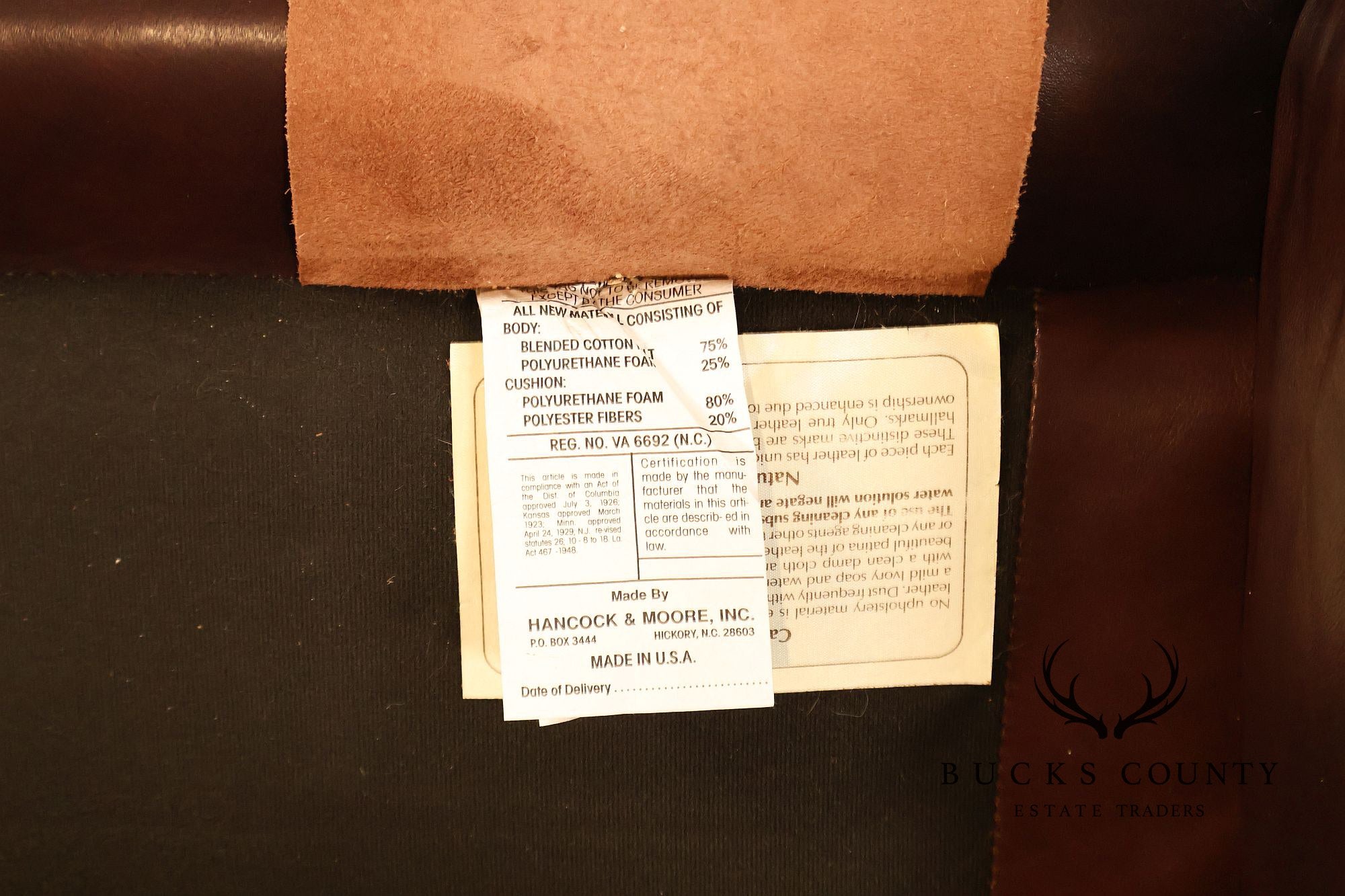Hancock & Moore Traditional Leather Sofa