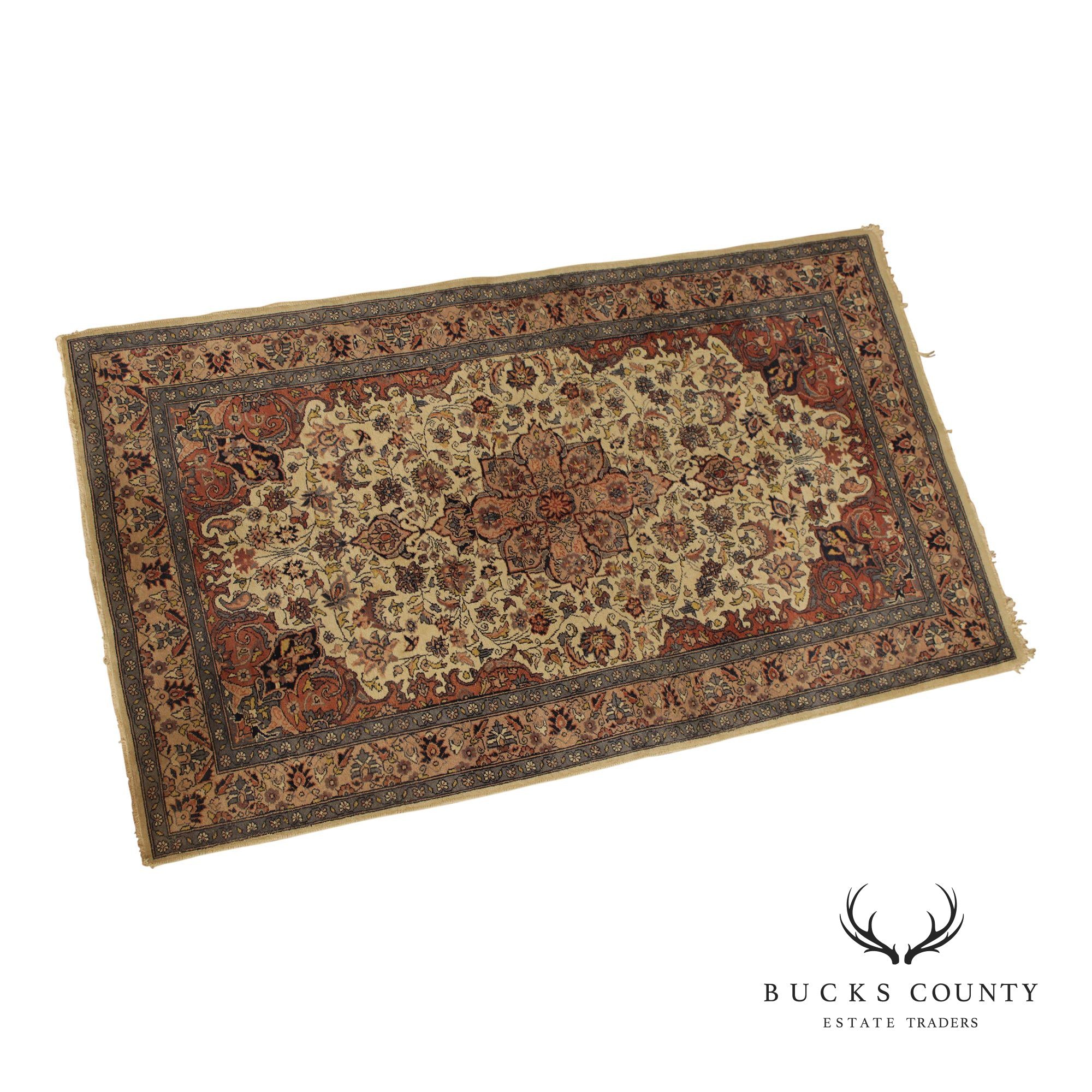 Persian Style Hand-Knotted Wool Area Rug – 2’ x 5’