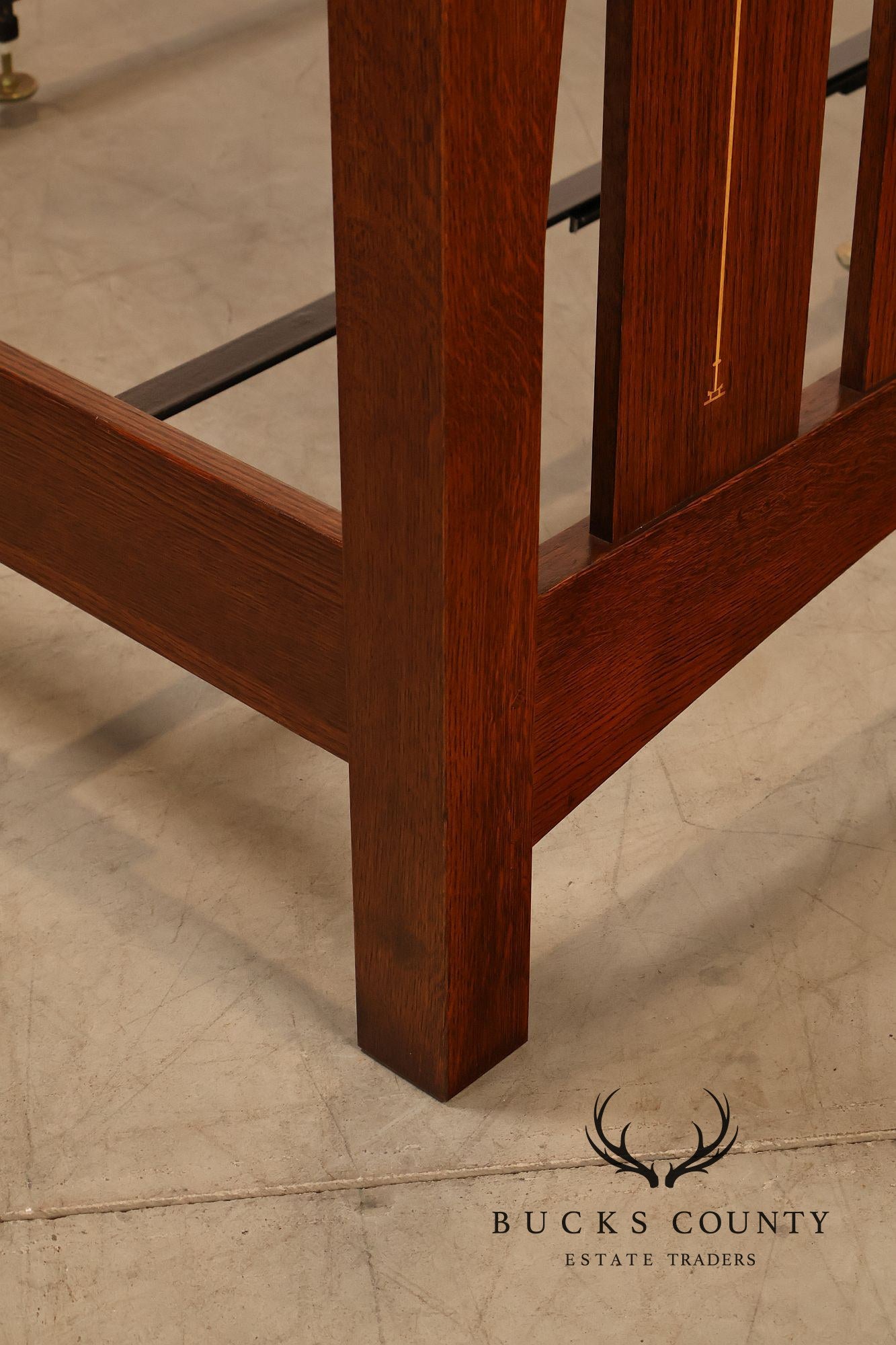 Stickley Harvey Ellis Inlaid Oak Queen Bed