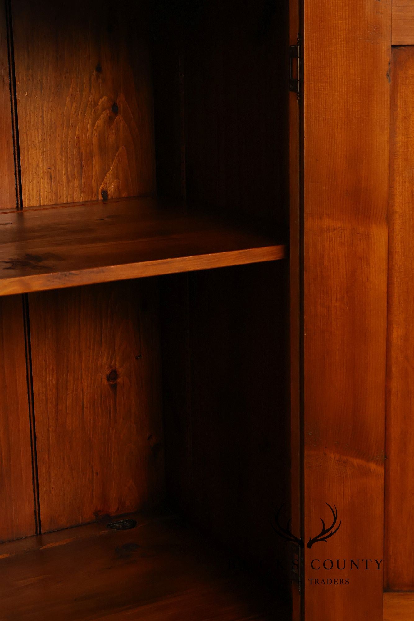 Vintage Rustic Pine Armoire Cabinet