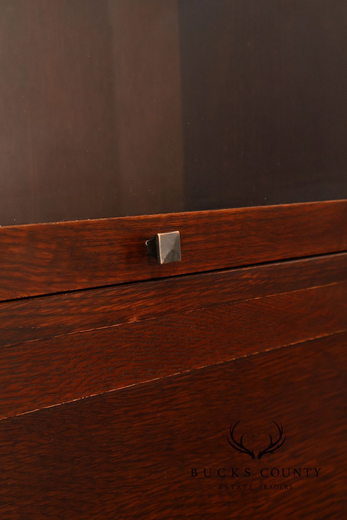 Stickley Mission Collection Oak Four-Section Barrister Bookcase