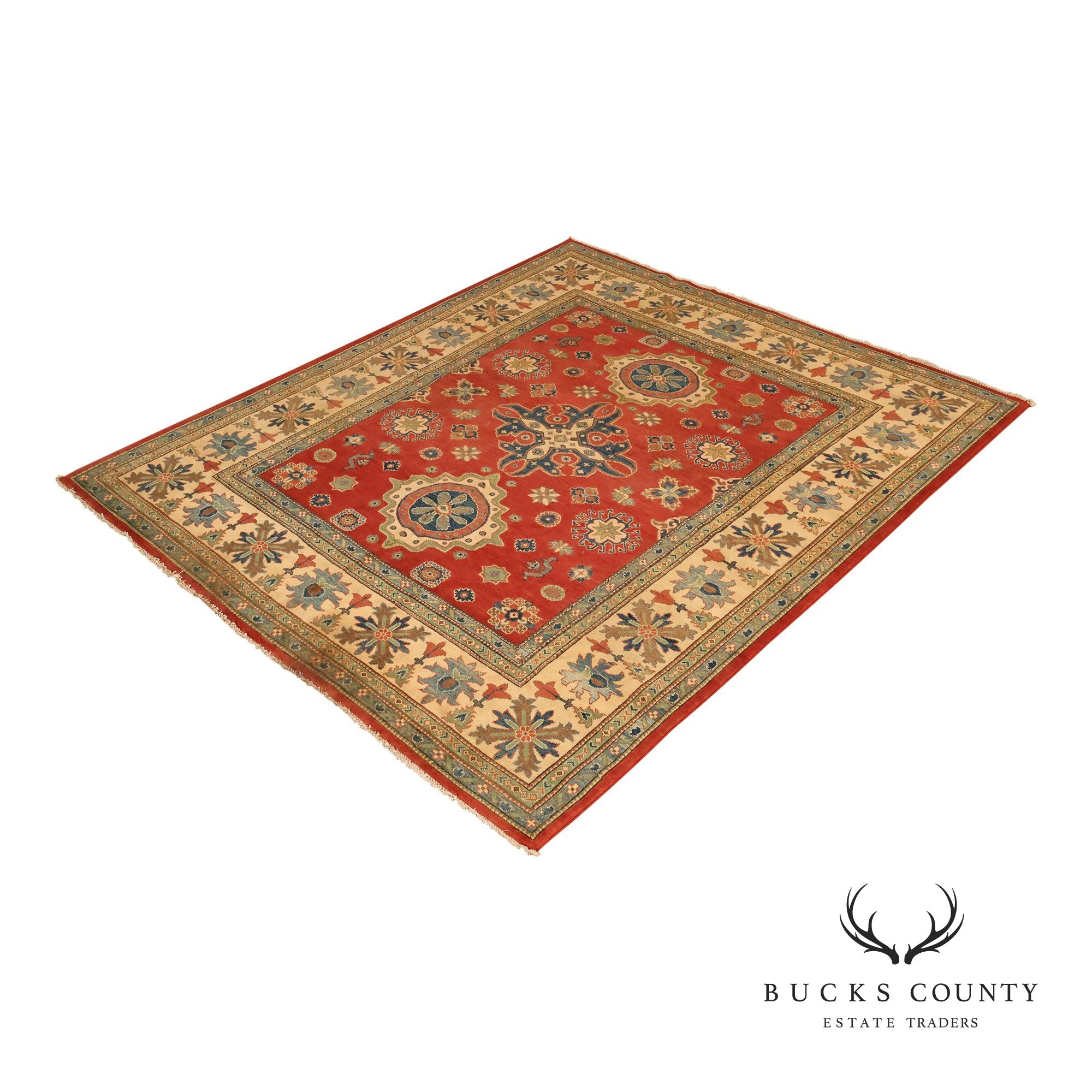 Afghan Gazni Style Wool Area Rug 7'11" x 9'3"