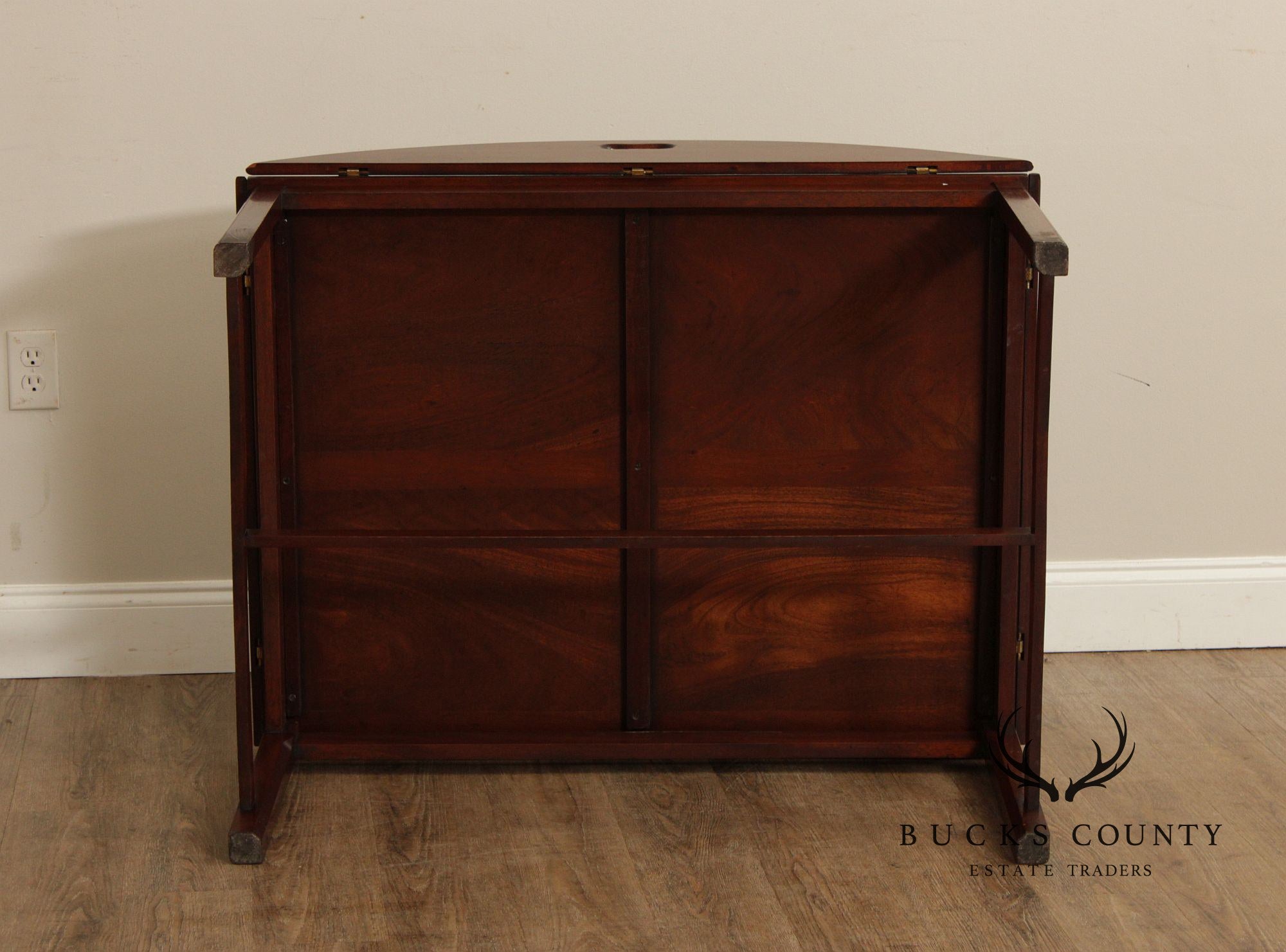 Vintage English Mahogany Butler's Tray Coffee Table