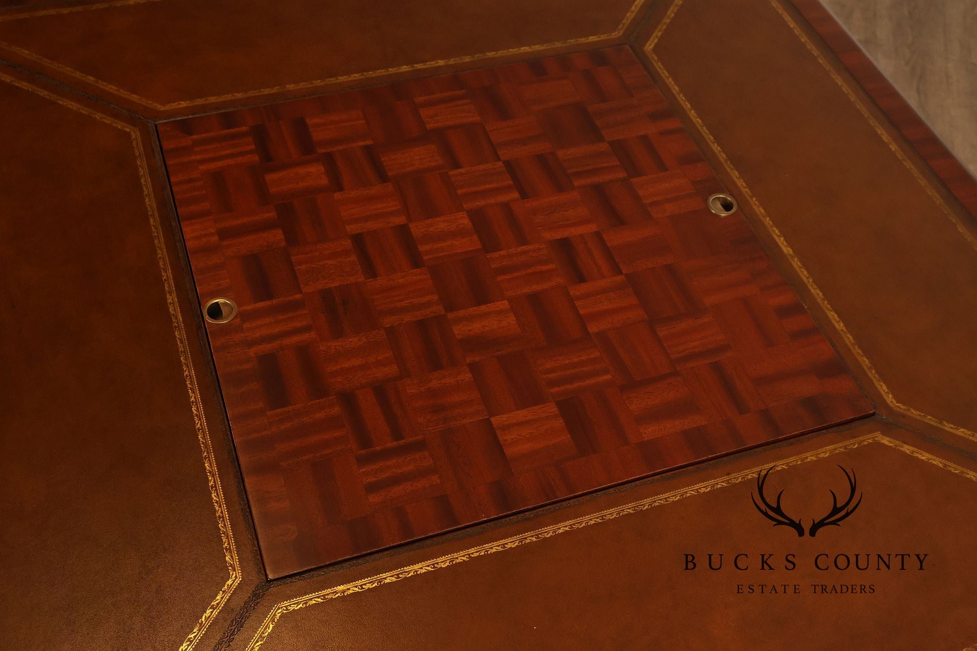 Scarborough House Federal Style Inlaid Mahogany Square Game Table