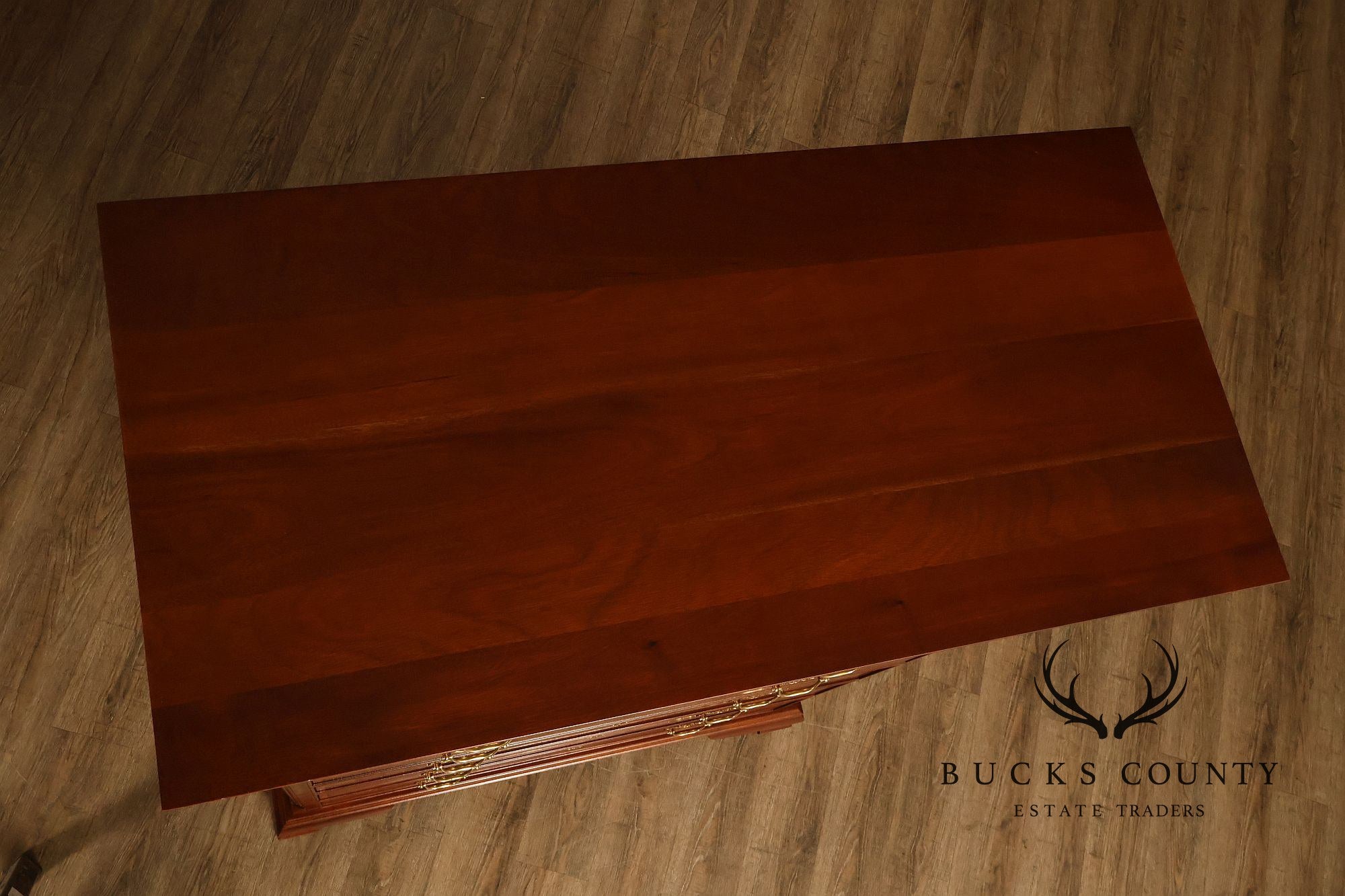 Stickley Georgian Style Banded Mahogany Tall Chest