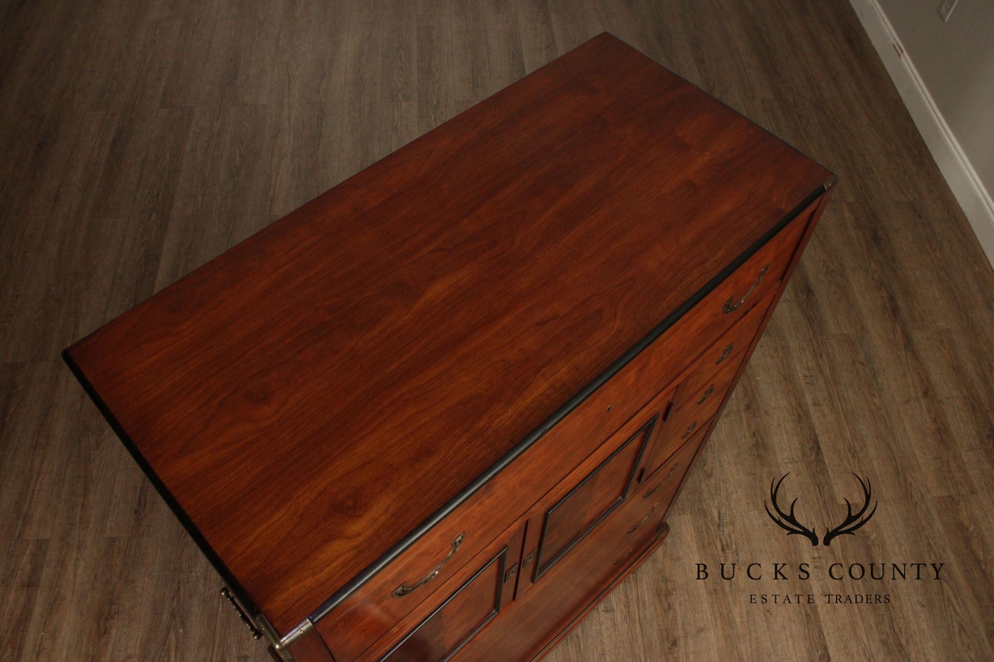 National Mt. Airy Campaign Style Tall Chest