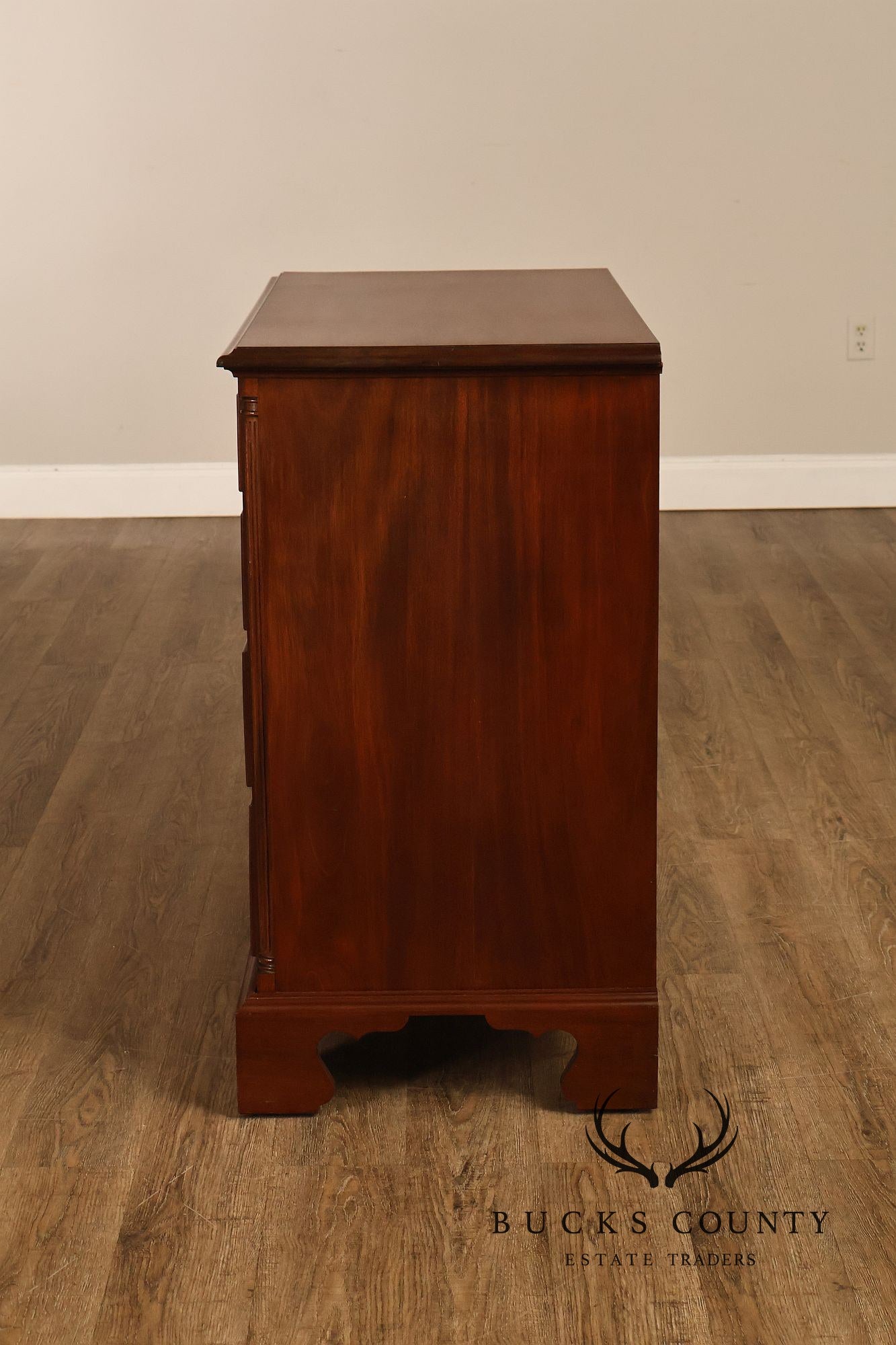 Custom Made 4 Drawer Mahogany Chippendale Style Chest of Drawers