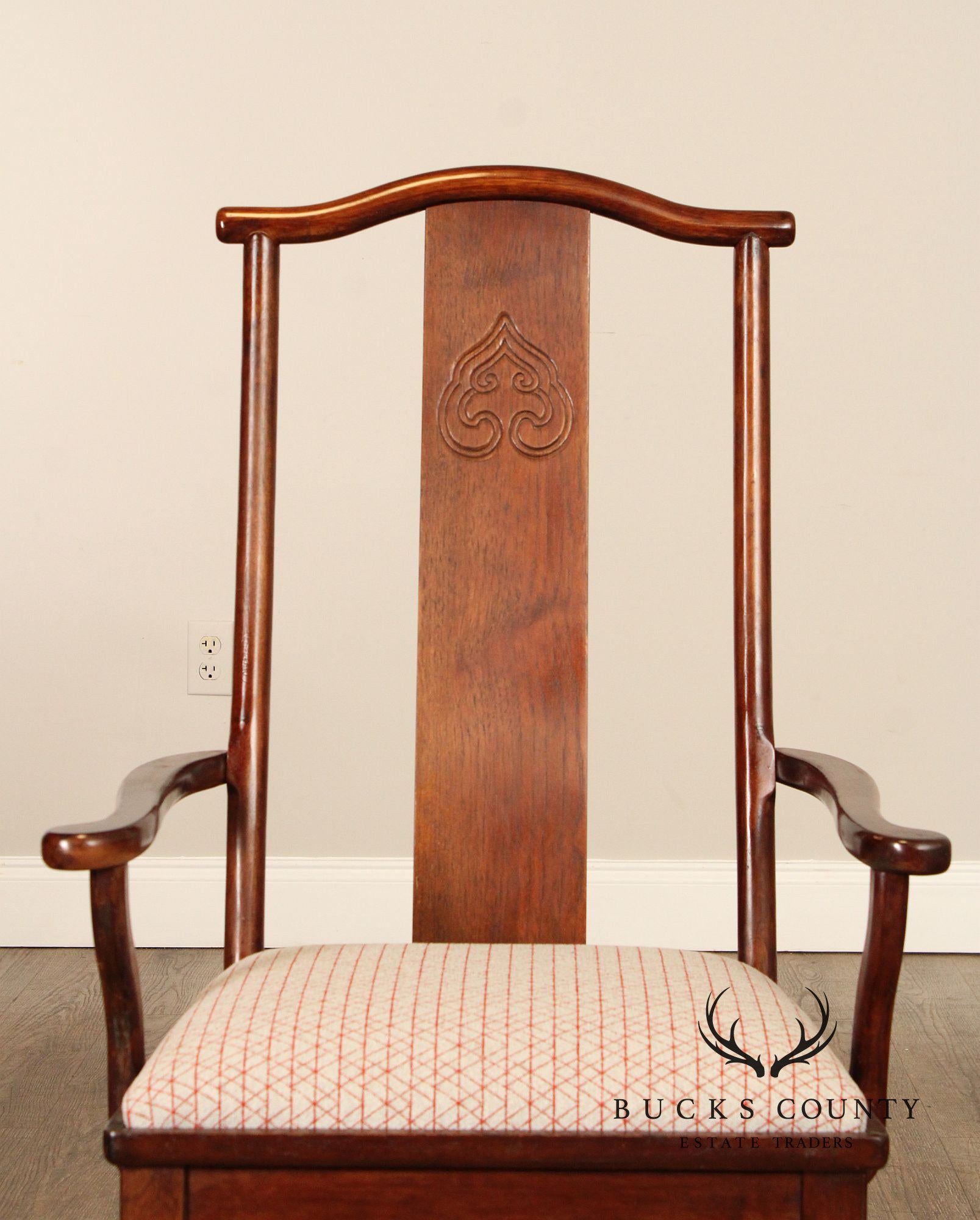 Bernhardt Chinese Style Set of Four Yoke Back Dining Chairs
