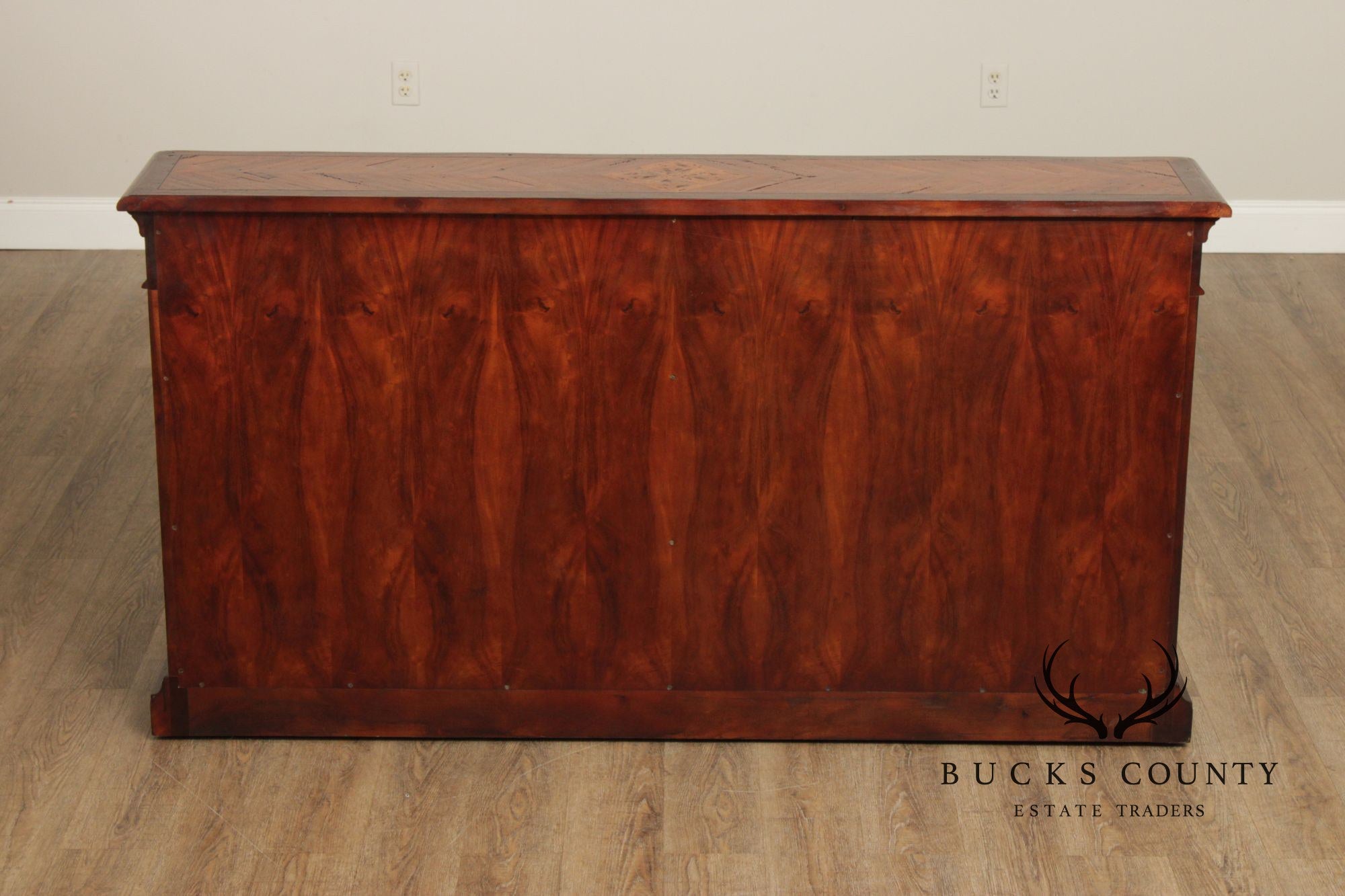 Theodore Alexander Regency Style Glass Door Low Bookcase