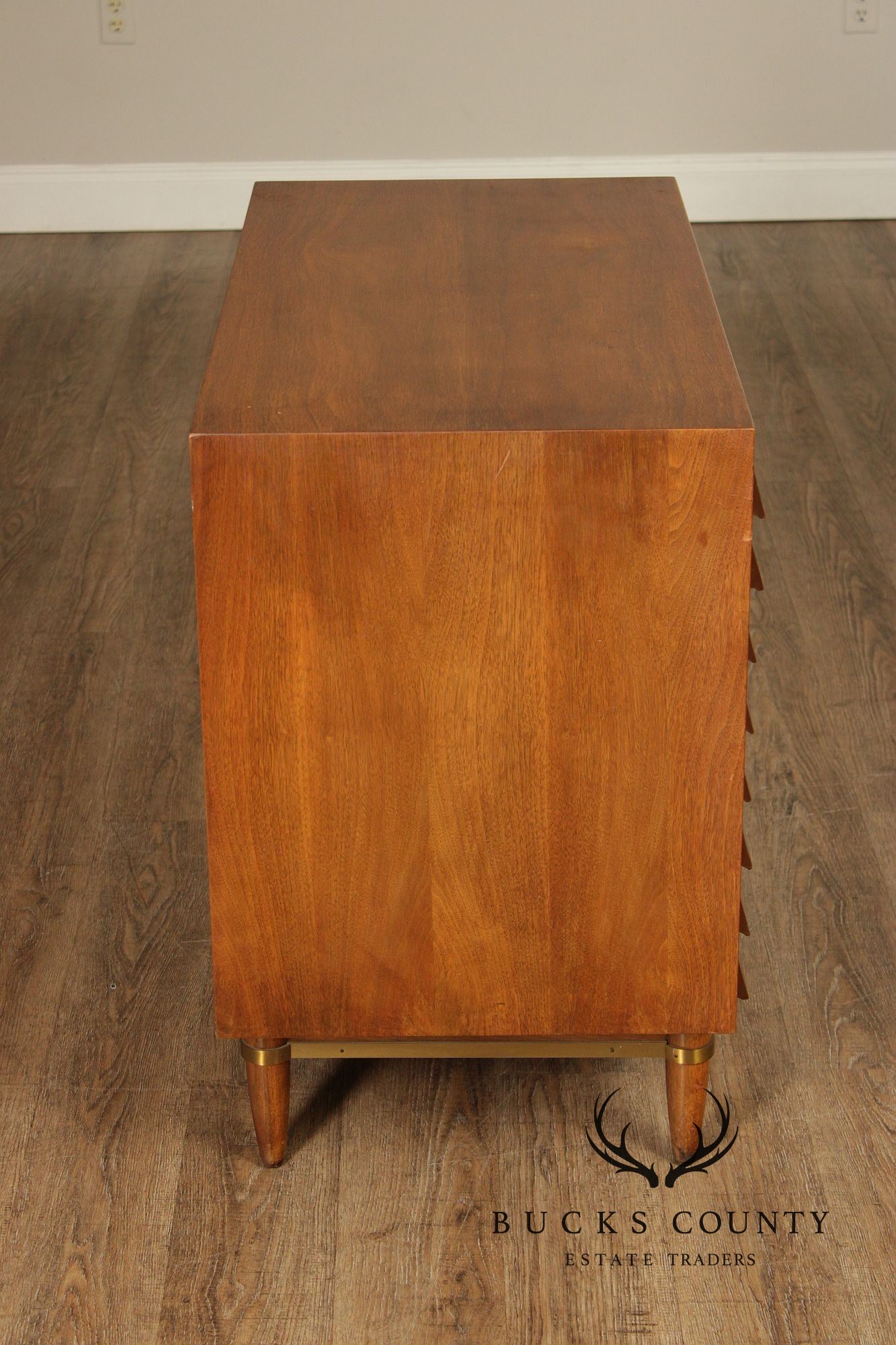 Merton Gershun For American Of Martinsville Mid-Century Modern Walnut Louvered Dresser Chest