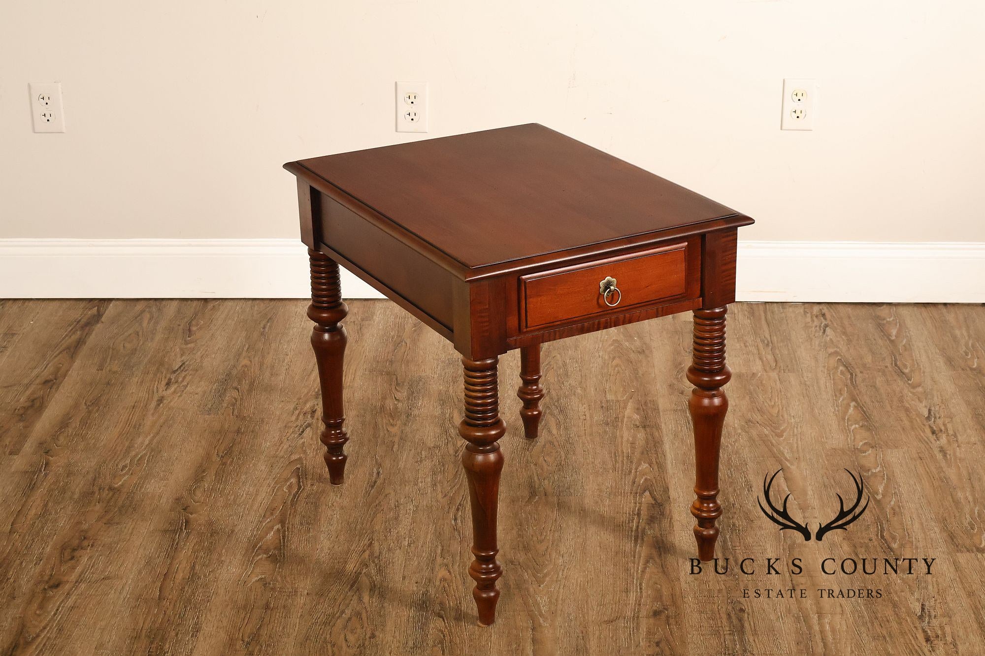 Ethan Allen British Classics Maple And Birch One Drawer End Table