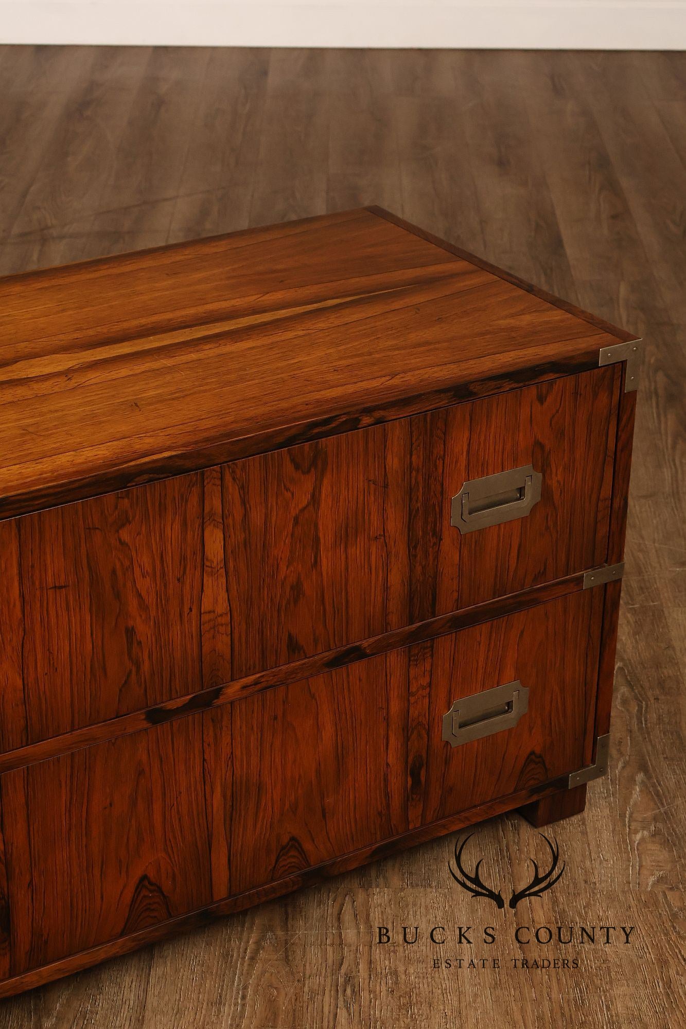 Baker Campaign Style Rosewood Low Chest