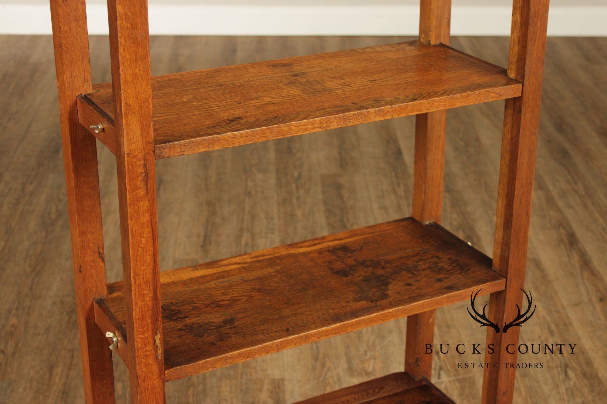 National Biscuit Company Arts & Crafts Oak Display Shelf