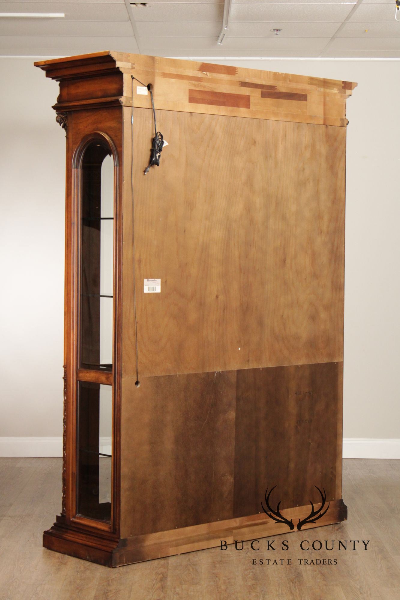 Henredon Monumental French Style Lighted Display Cabinet