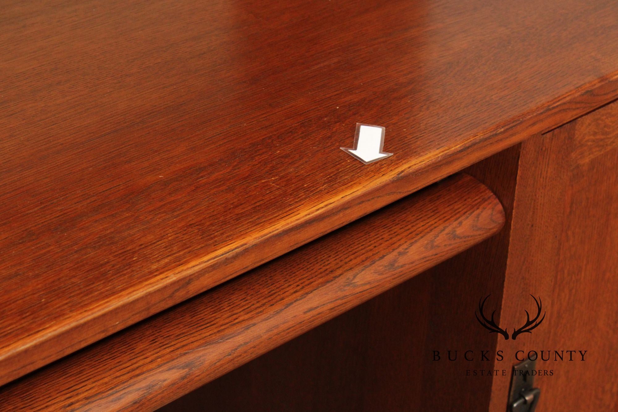 Stickley Mission Collection Executive Desk With Bookcase Hutch
