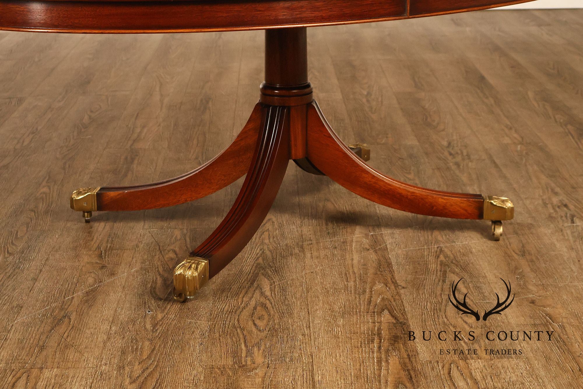 Regency Style Flame Mahogany Oval Top Coffee Table