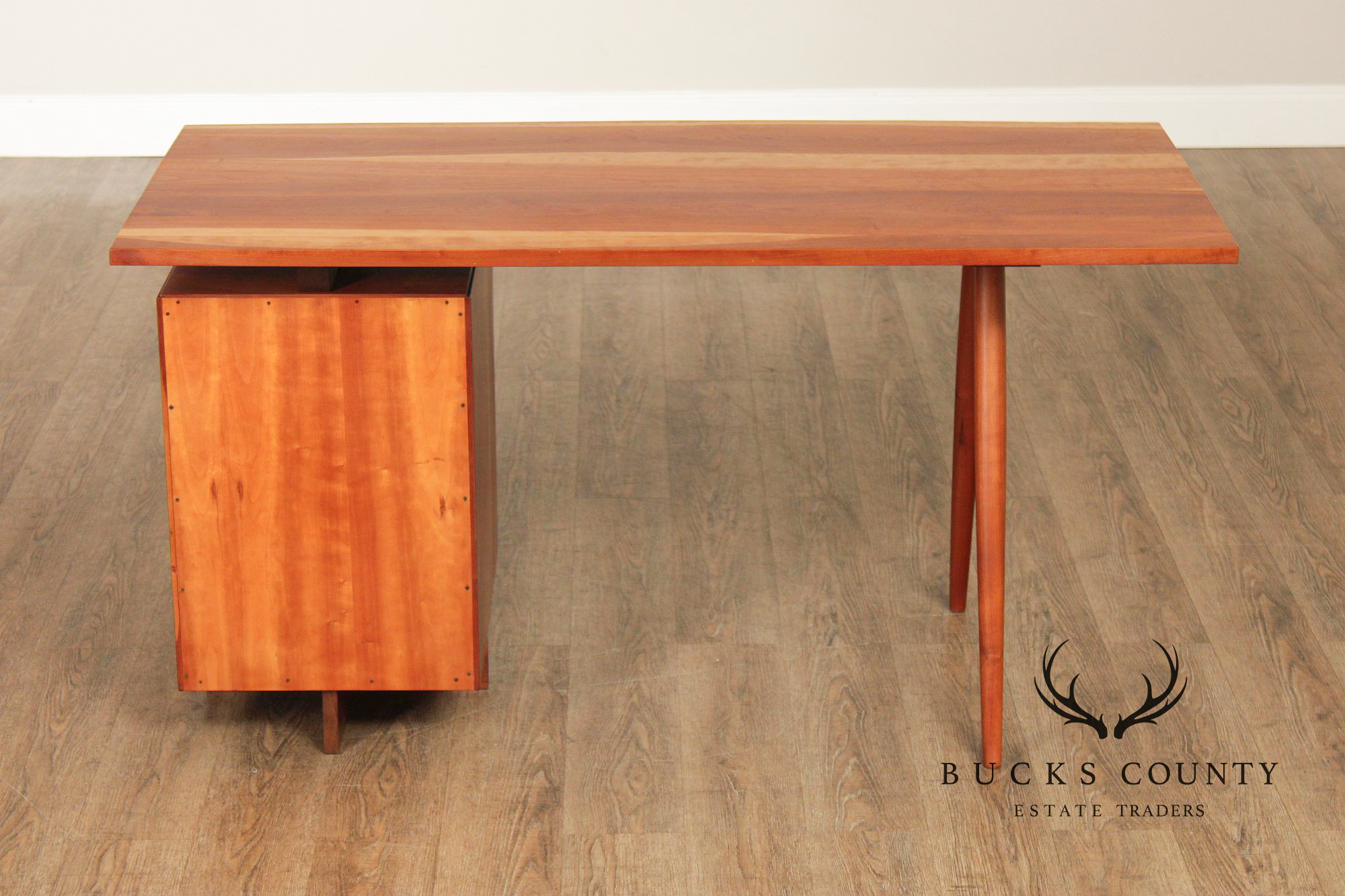 George Nakashima Single Pedestal Cherry Writing Desk