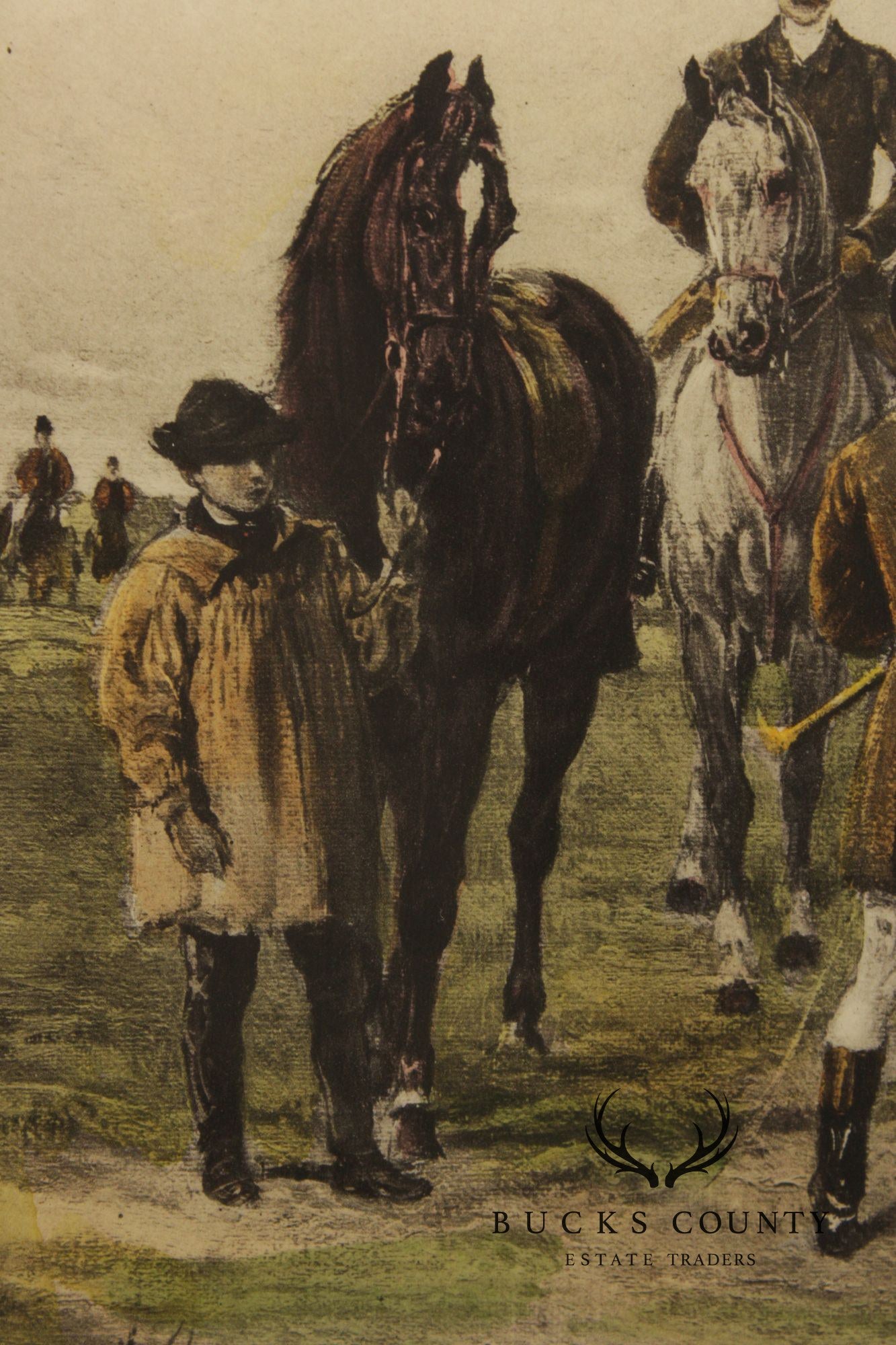 Heywood Hardy Framed Fox Hunt Print, 'Presenting the Brush'