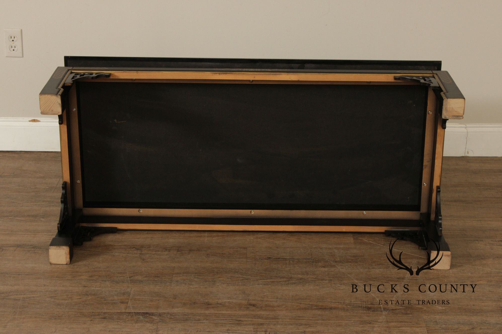 Chinoiserie Glass Top Coffee Table