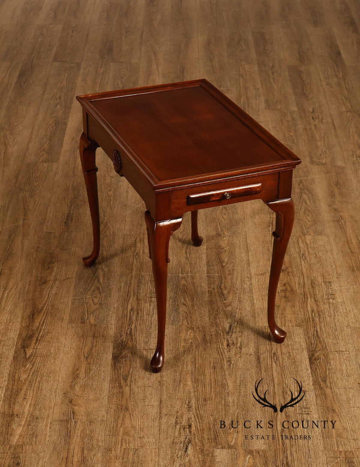 Queen Anne Style Mahogany Tea Side Table