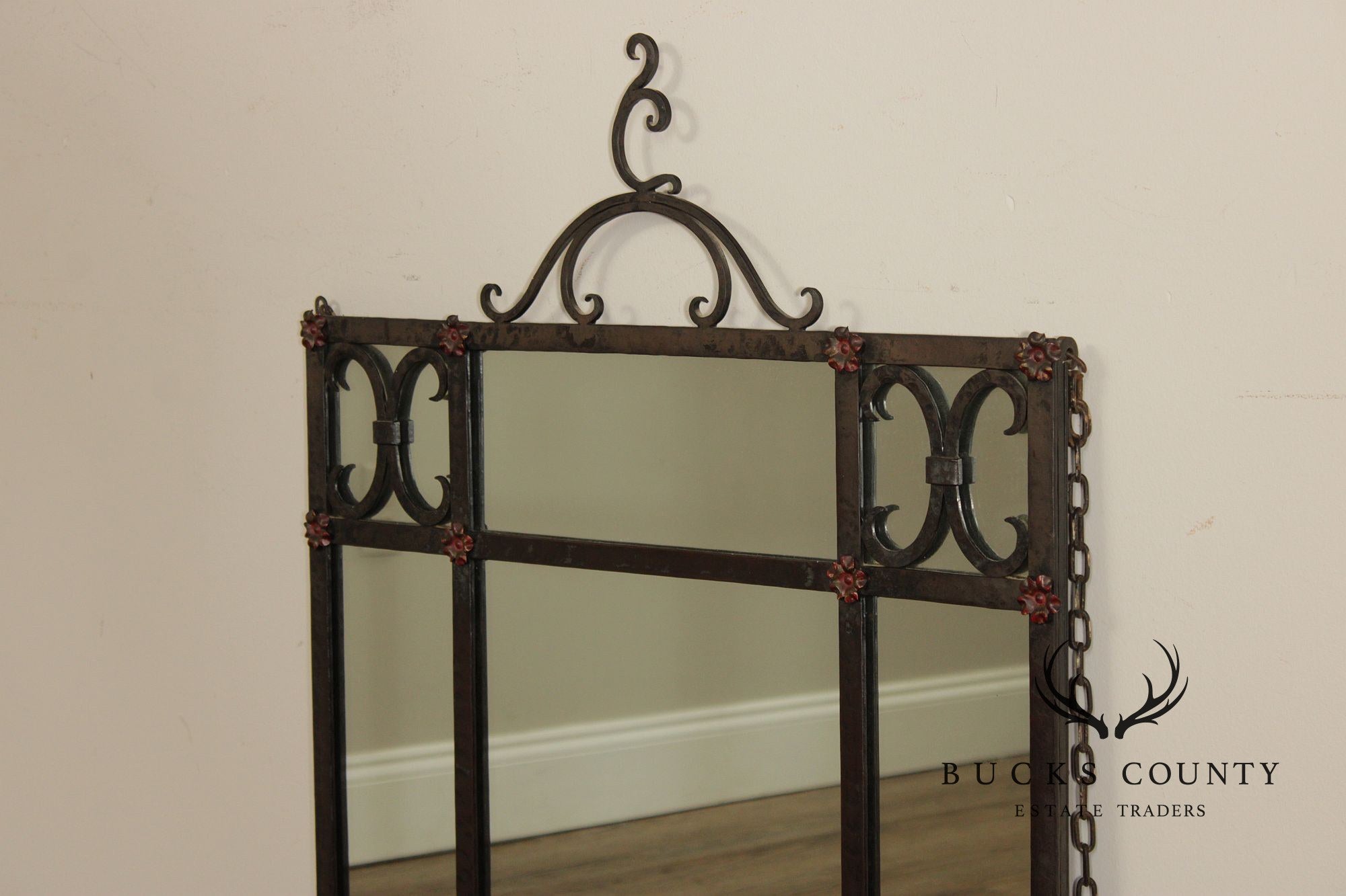 Spanish Colonial Style Wrought Iron Wall Mirror