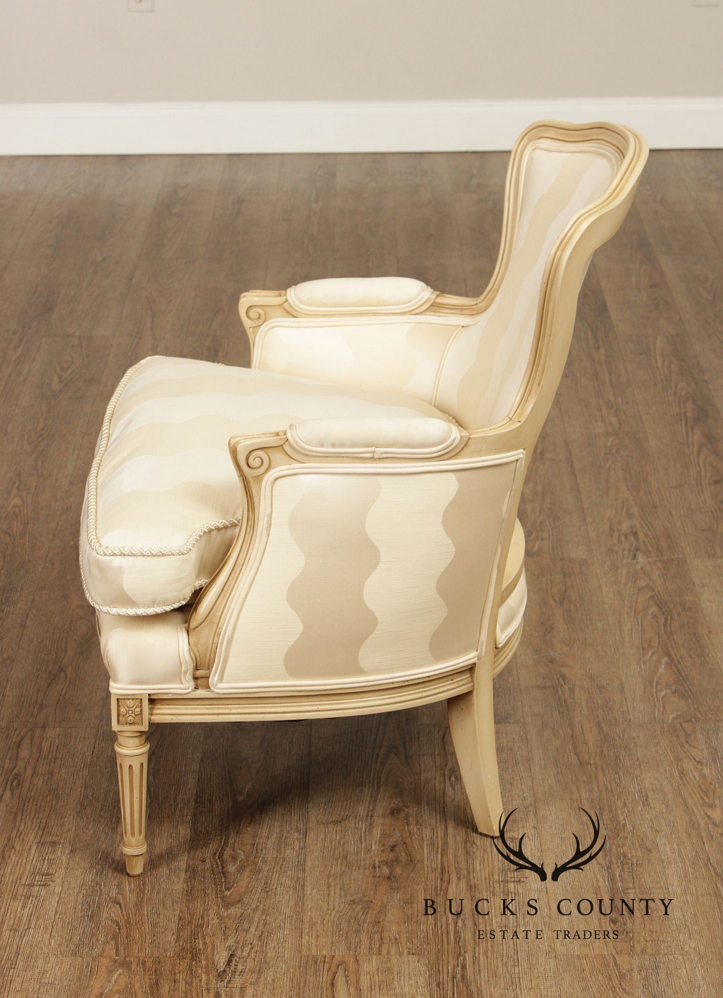 French Louis XVI Style Vintage Pair Of Bergere Chairs
