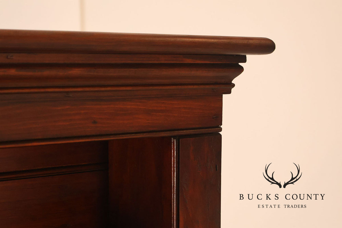 D.R. Dimes Pine Two-Piece Step-Back Cupboard