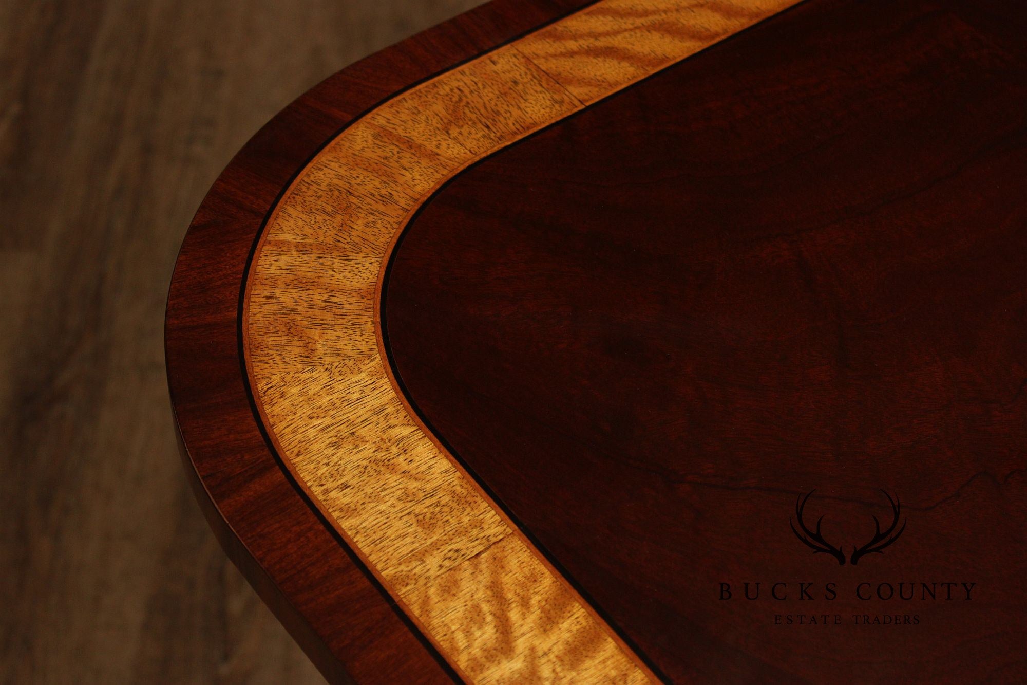 Henredon Natchez Mahogany Double Pedestal Dining Table With Three Leaves