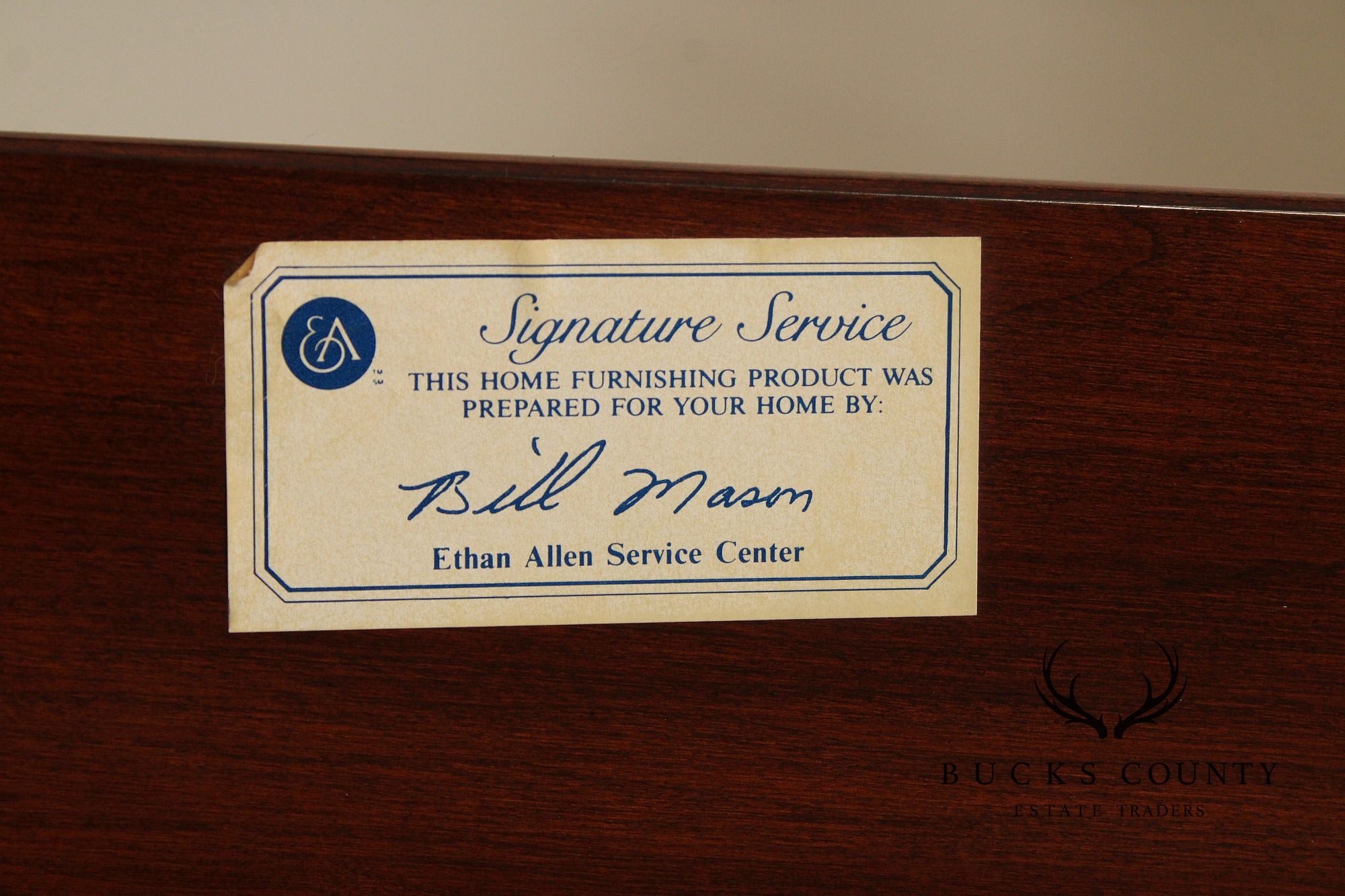 Ethan Allen 'Georgian Court' Cherry Rice Carved Queen Size Poster Bed