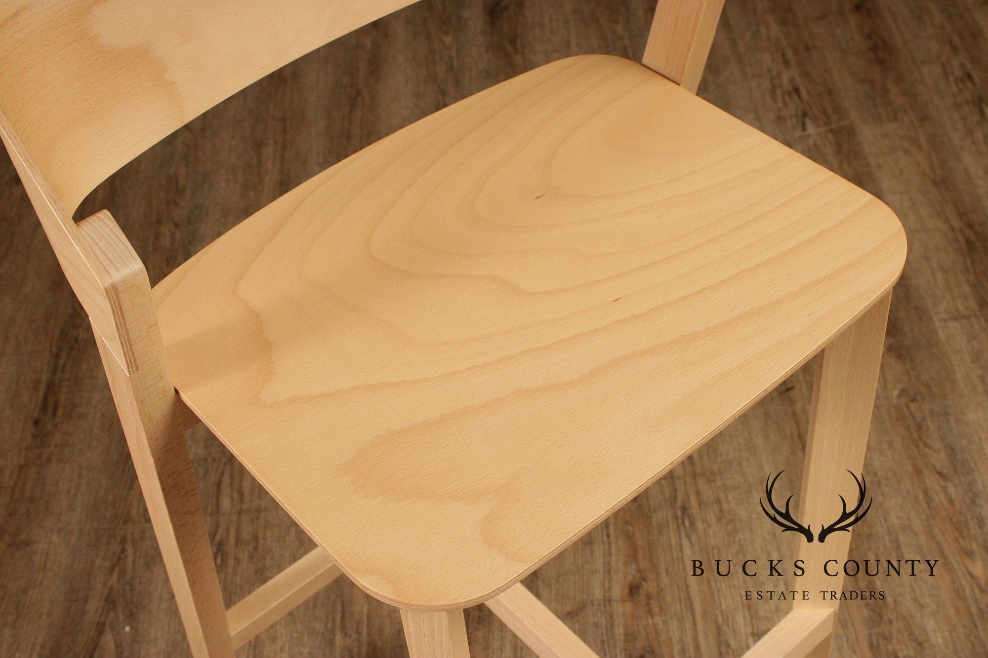 QUALITY BENTWOOD SET OF SIX MERANO BARSTOOLS BY TON