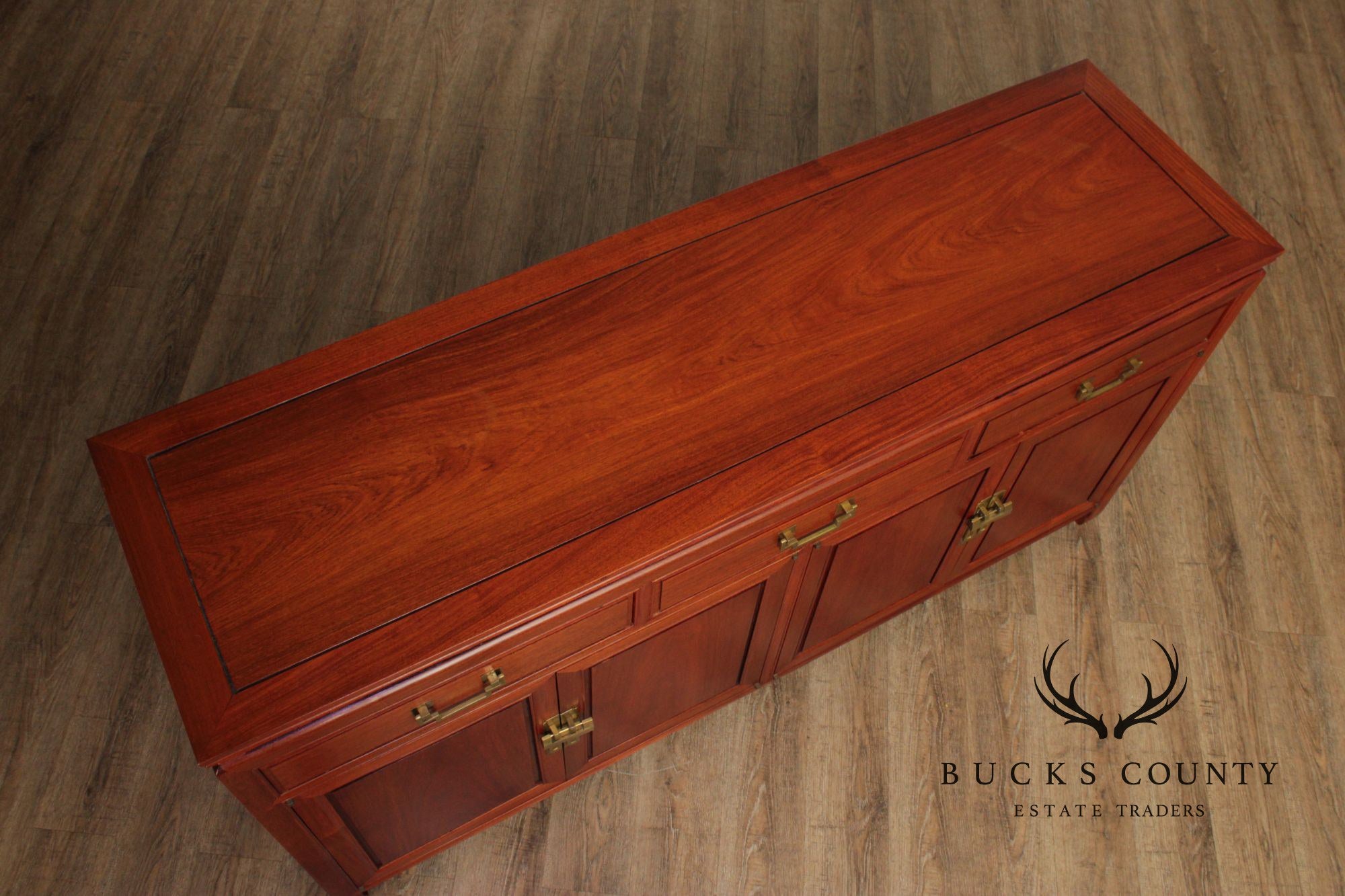 George Zee Chinoiserie Teak Sideboard