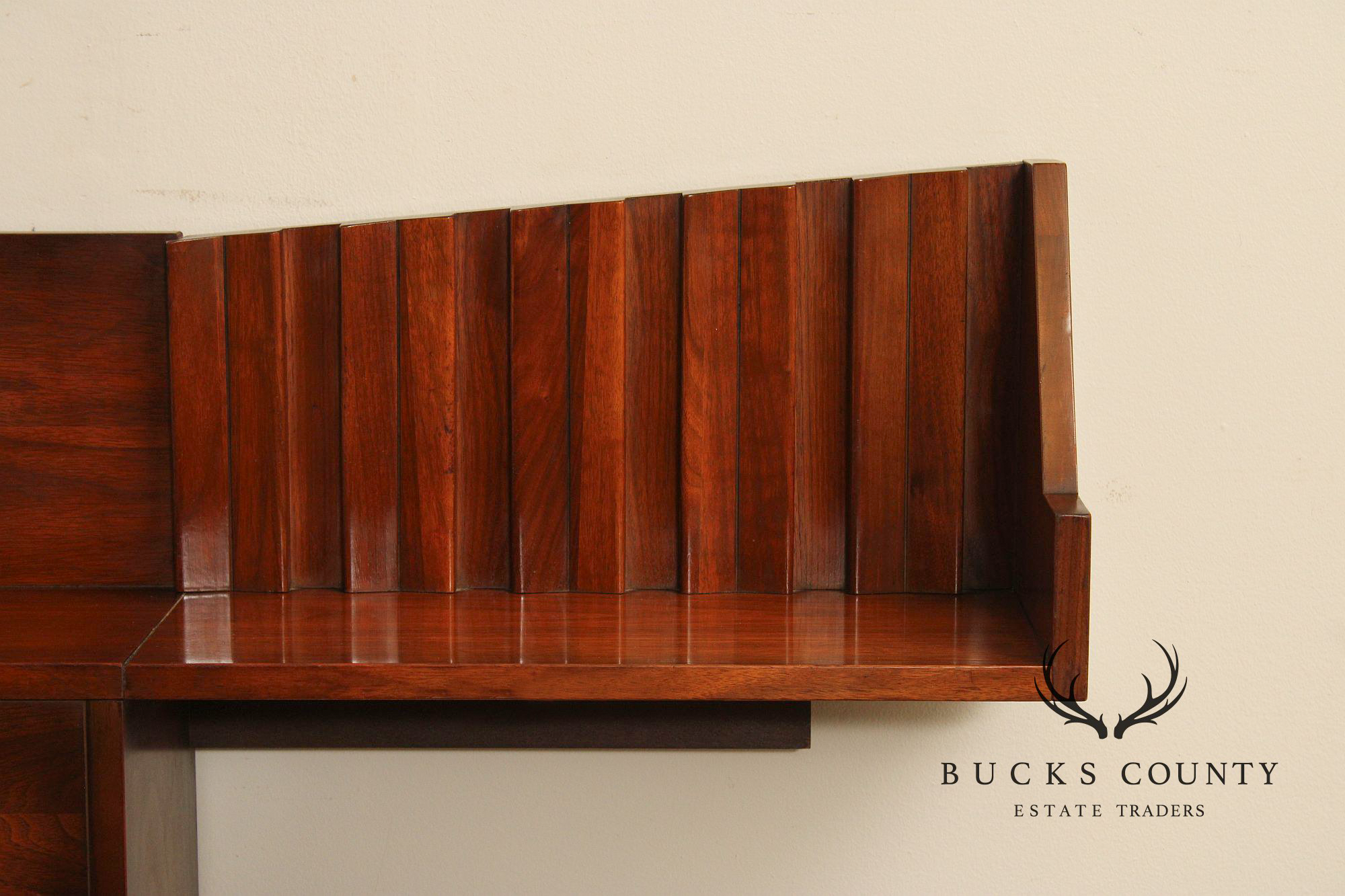 Mid Century Modern Walnut Extended Headboard