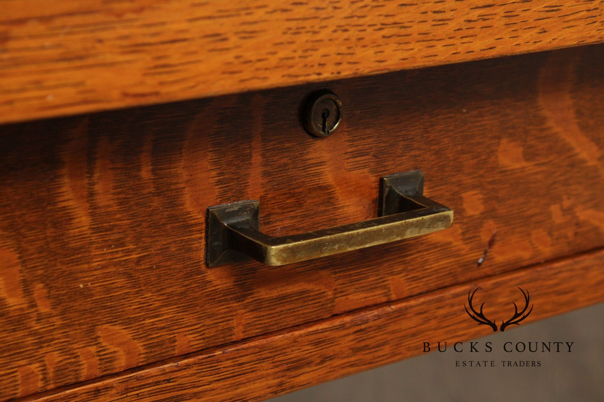 Stow & Davis Antique Mission Oak Dining Library Table