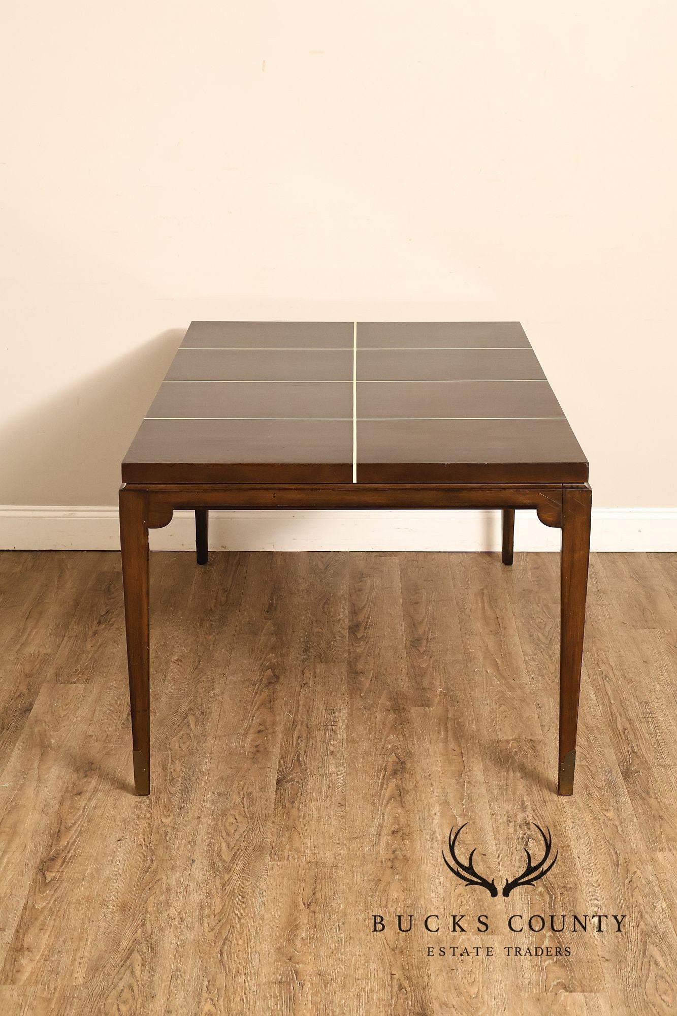 Tommi Parzinger Originals Lacquered Mahogany Expandable Dining Table