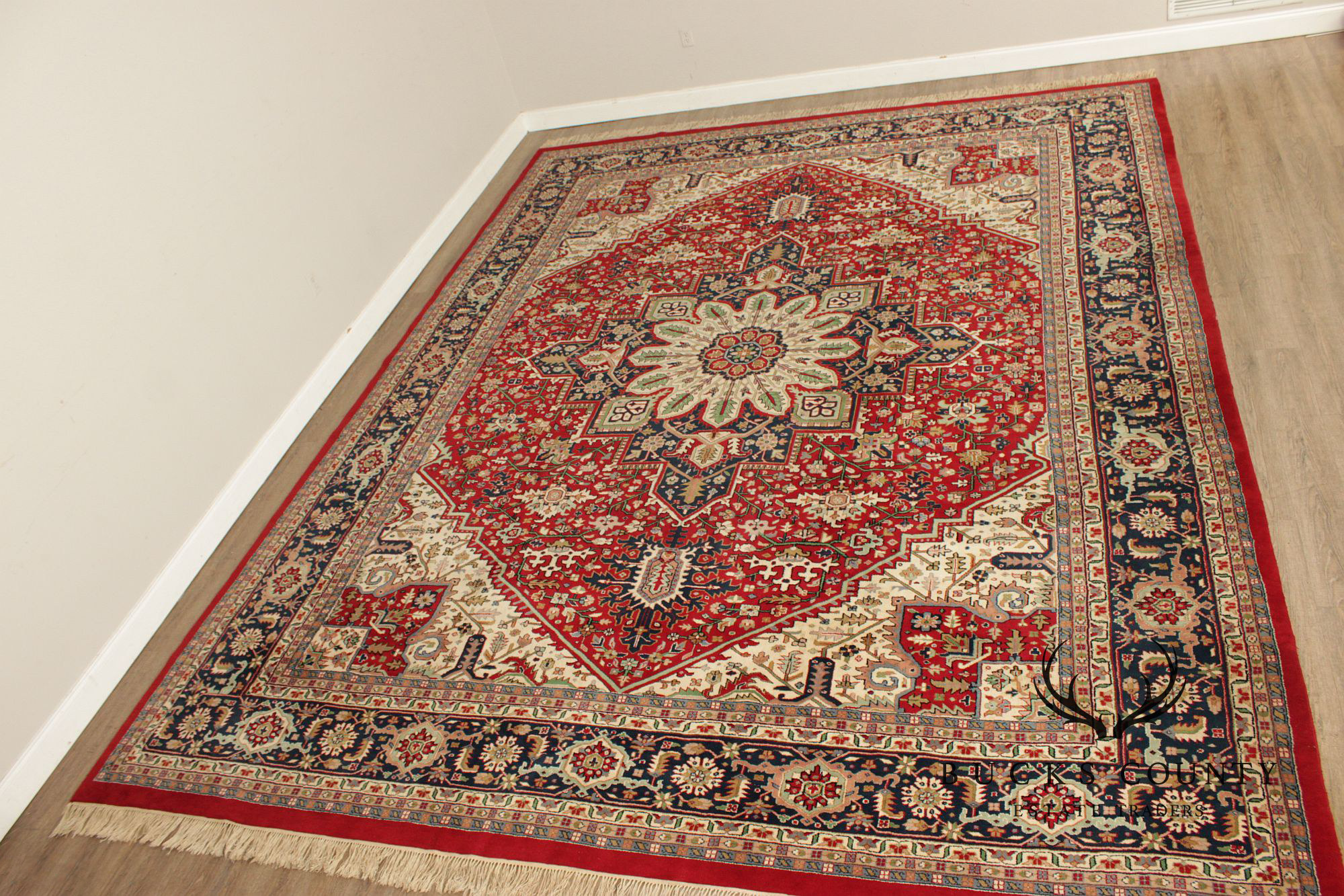 Heriz Style Wool Area Rug 12' 2" x 16' 4"