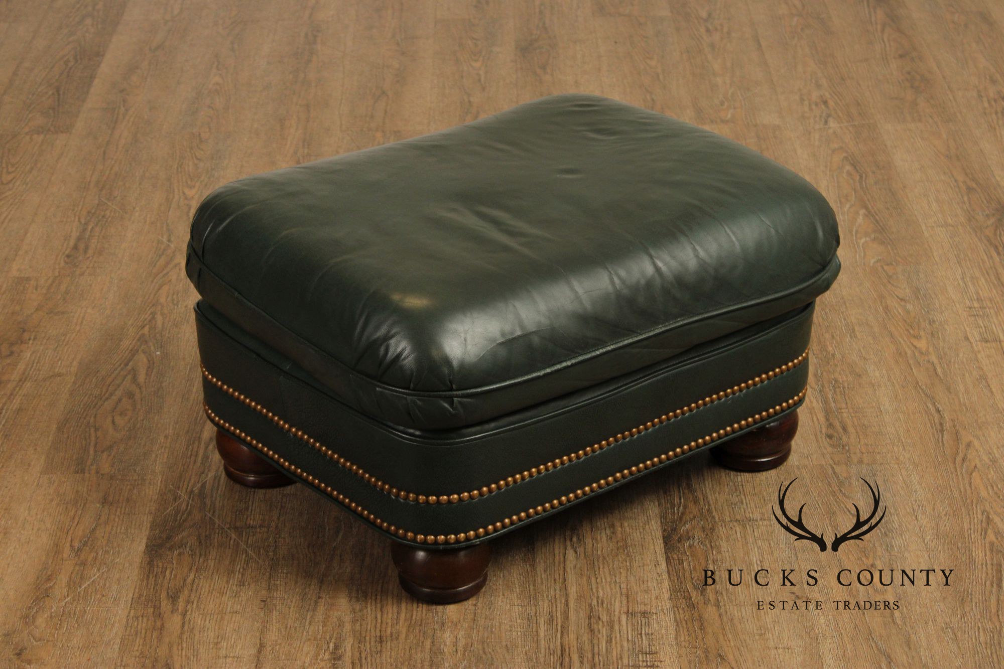 Hancock and Moore Leather Recliner Lounge Chair and Ottoman