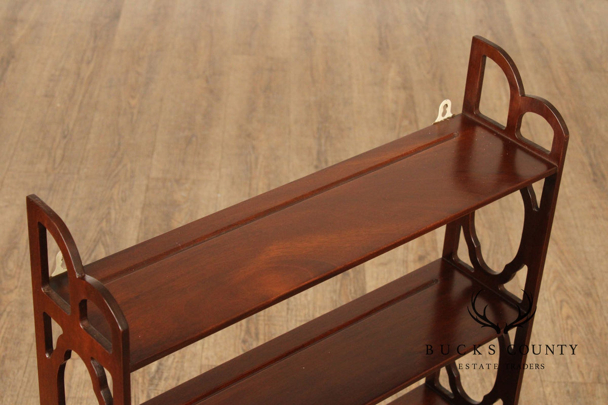 Chippendale Style Mahogany Wall-Hanging Display Shelf