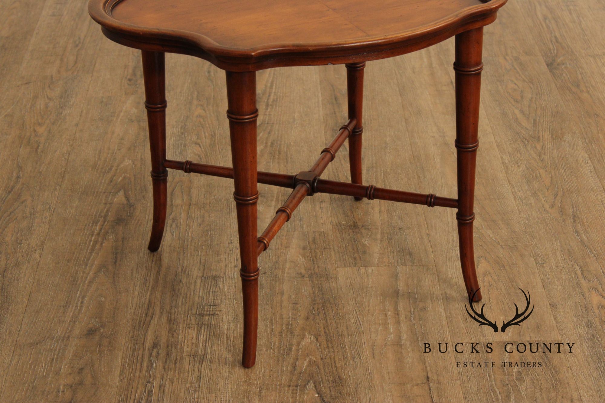 Vintage Faux Bamboo Side Table