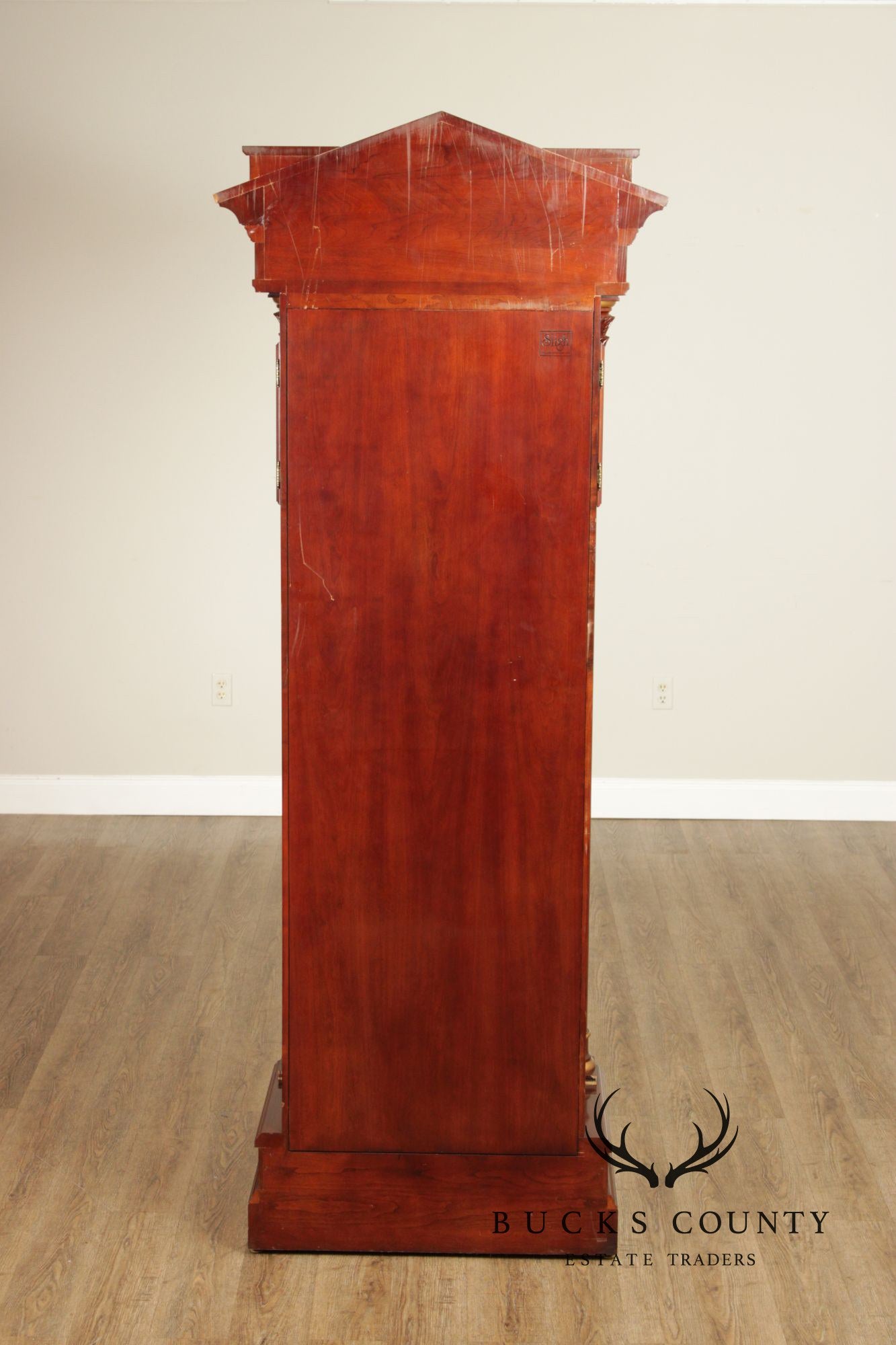 Sligh Mahogany Millennium Limited Edition Grandfather Clock With Corinthian Columns