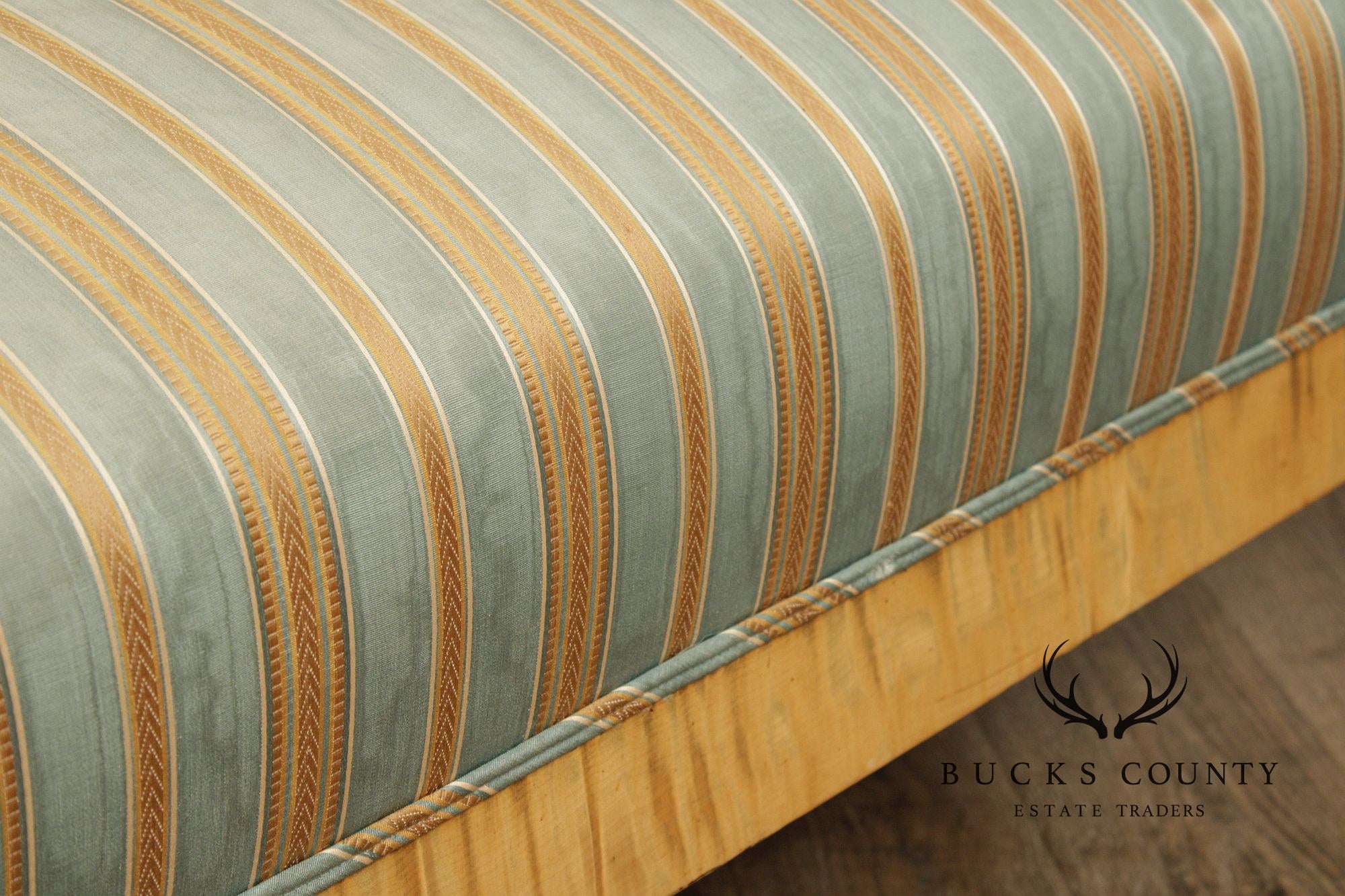 Antique Biedermeier Inlaid Flame Birch Sofa