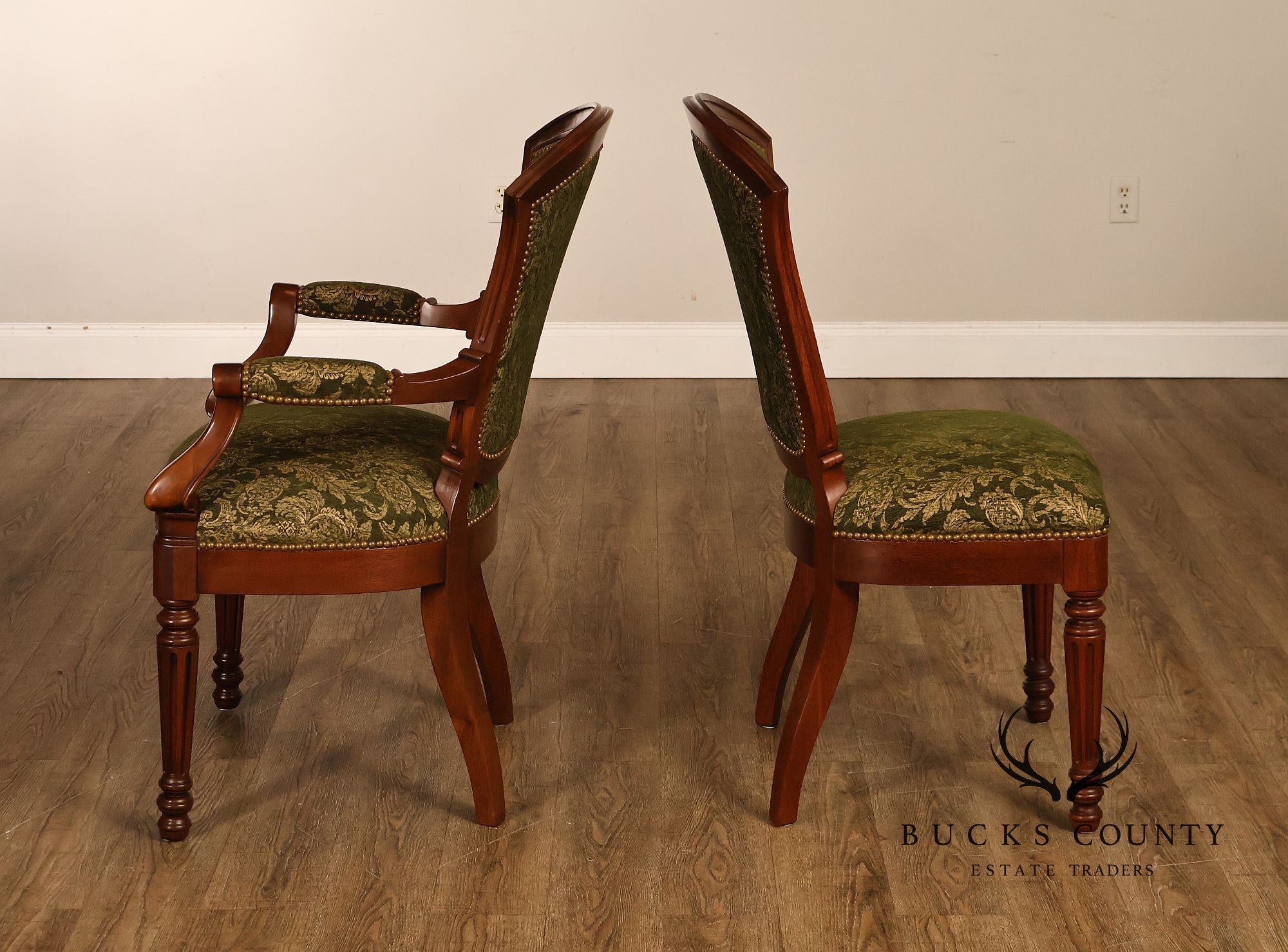 Henredon English Regency Style Set of Eight Mahogany Dining Chairs