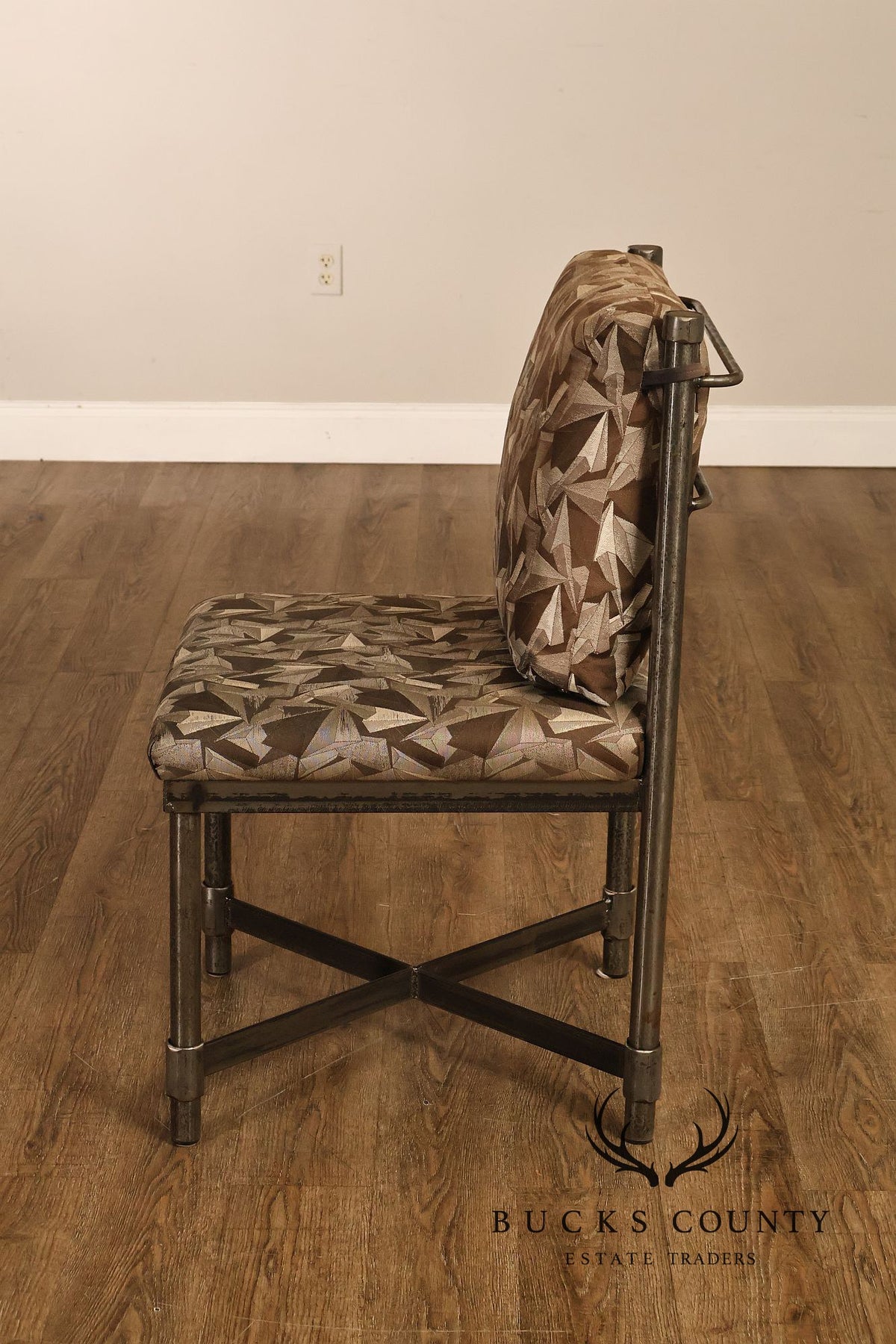 Swaim Industrial Set of Four Iron Dining Chairs
