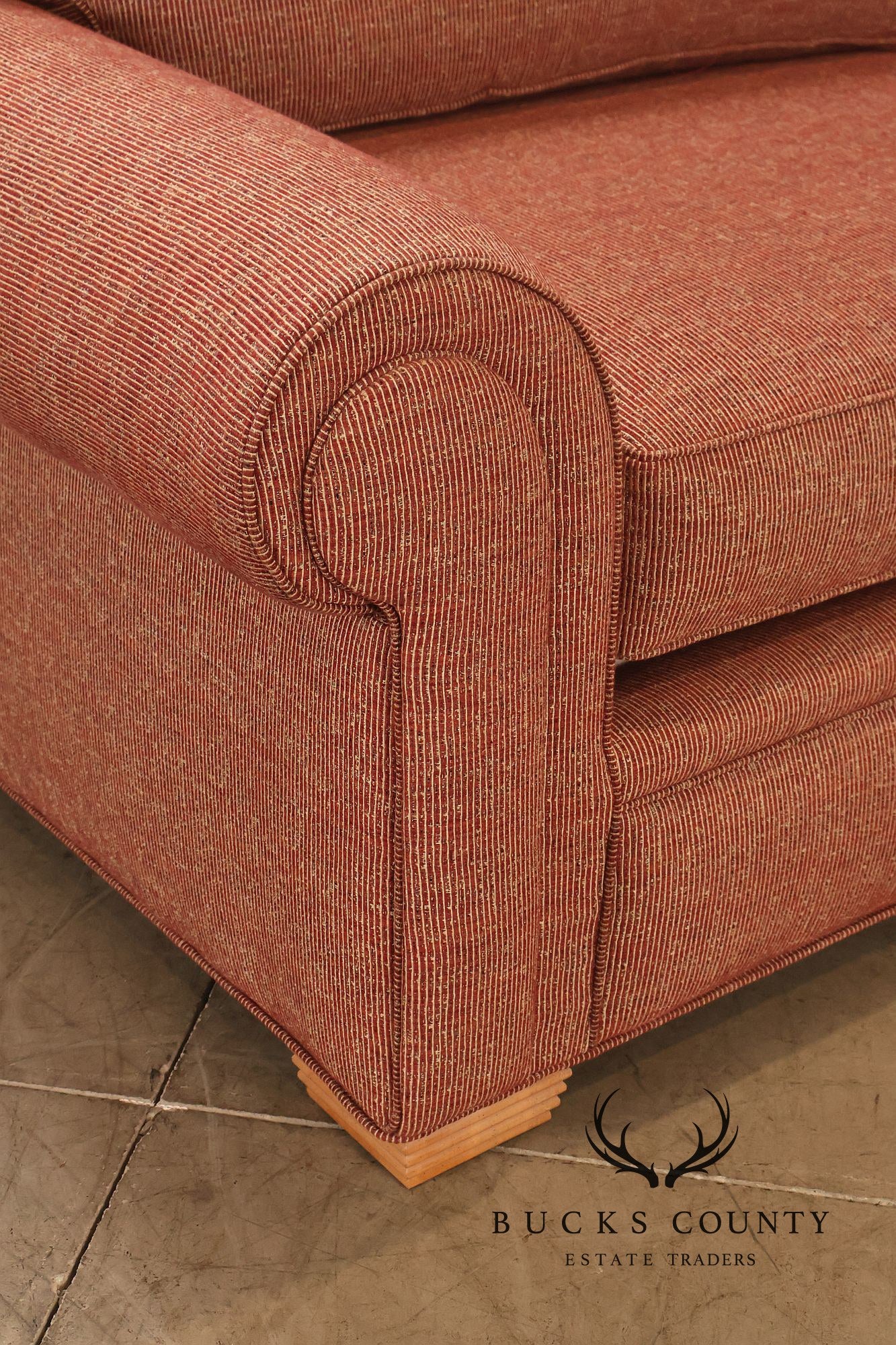 Contemporary Rolled Arm Upholstered Sofa